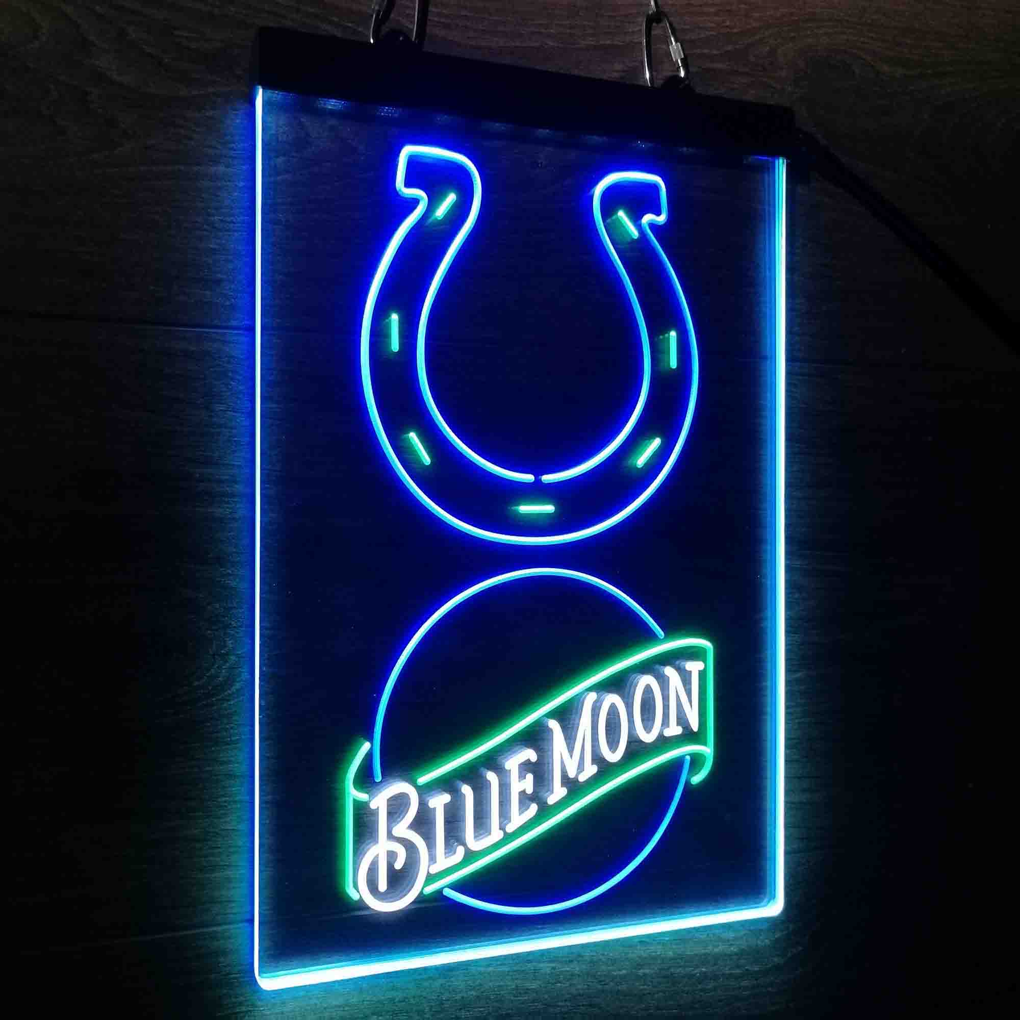 Blue Moon Bar Indianapolis Colts Est. 1953 Led Light Sign