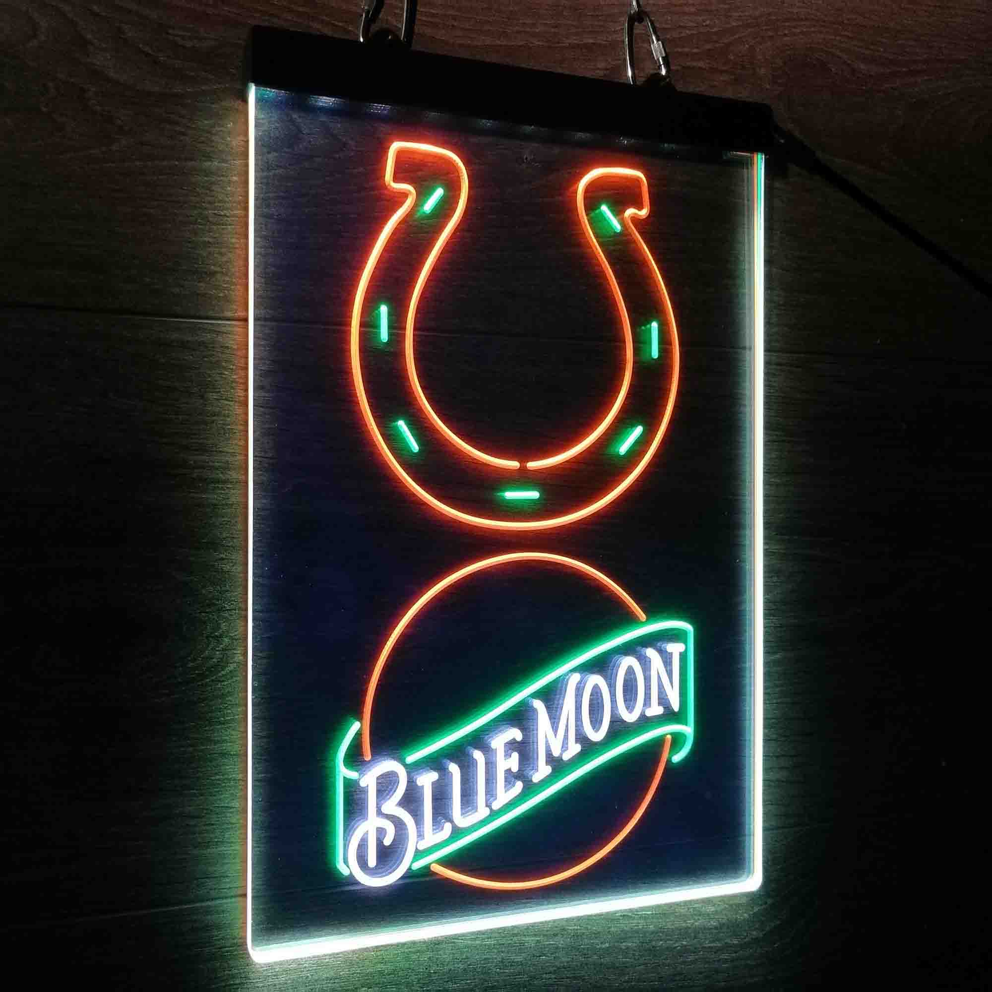 Blue Moon Bar Indianapolis Colts Est. 1953 Led Light Sign