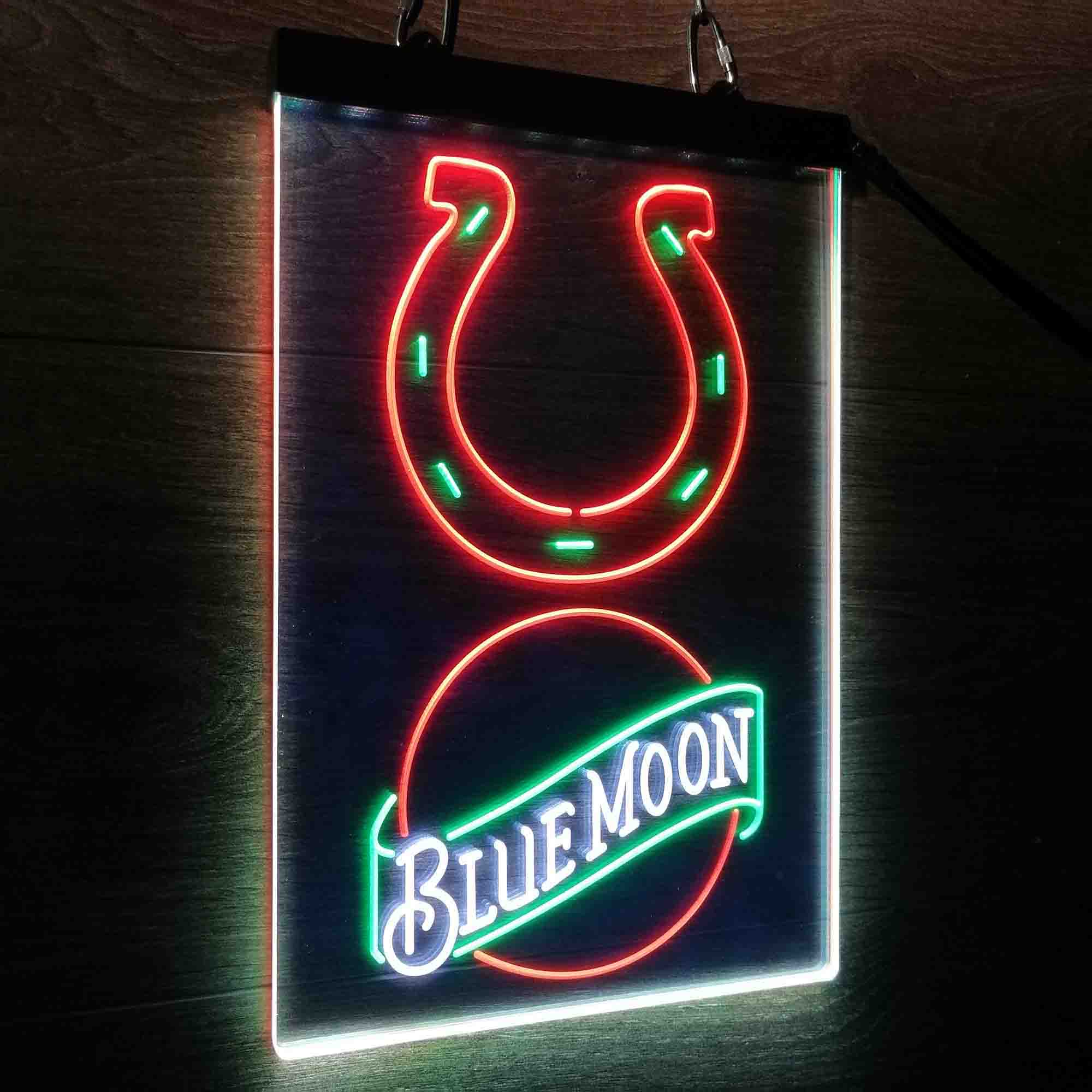 Blue Moon Bar Indianapolis Colts Est. 1953 Led Light Sign