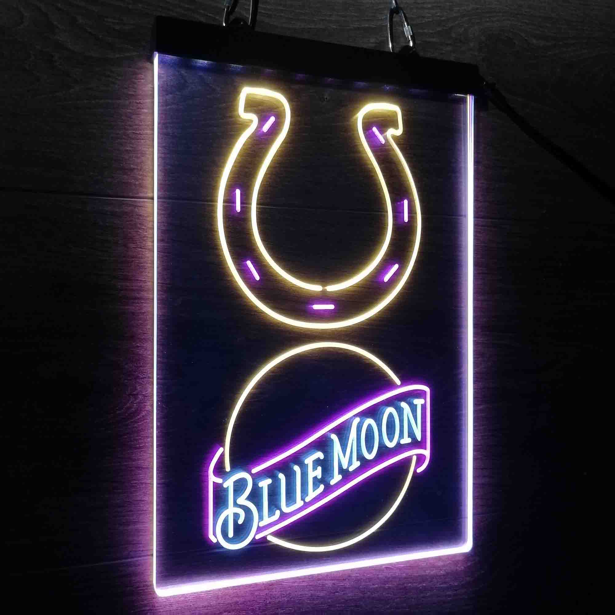 Blue Moon Bar Indianapolis Colts Est. 1953 Led Light Sign