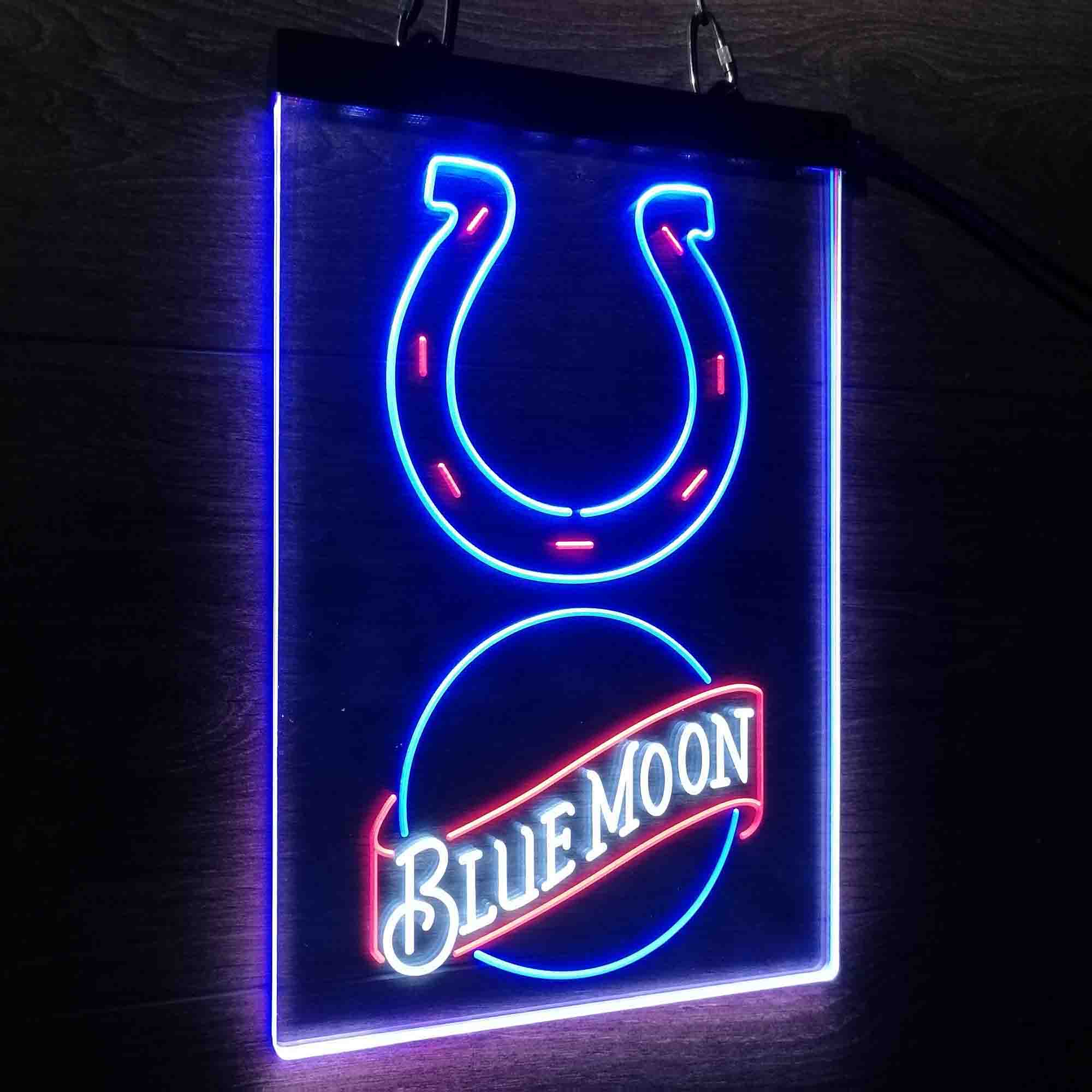 Blue Moon Bar Indianapolis Colts Est. 1953 Led Light Sign