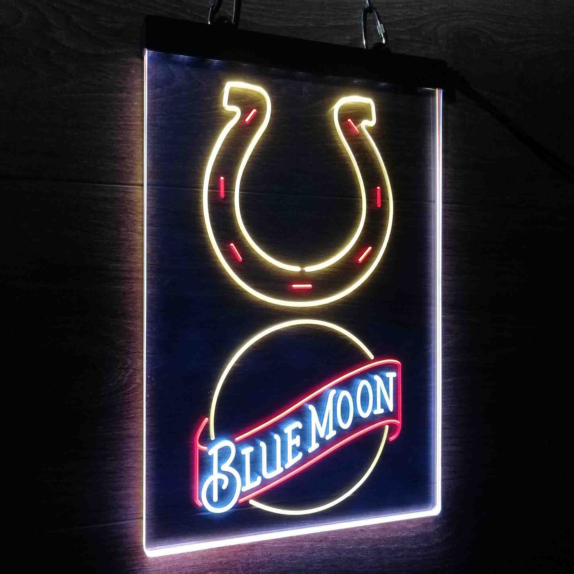 Blue Moon Bar Indianapolis Colts Est. 1953 Led Light Sign