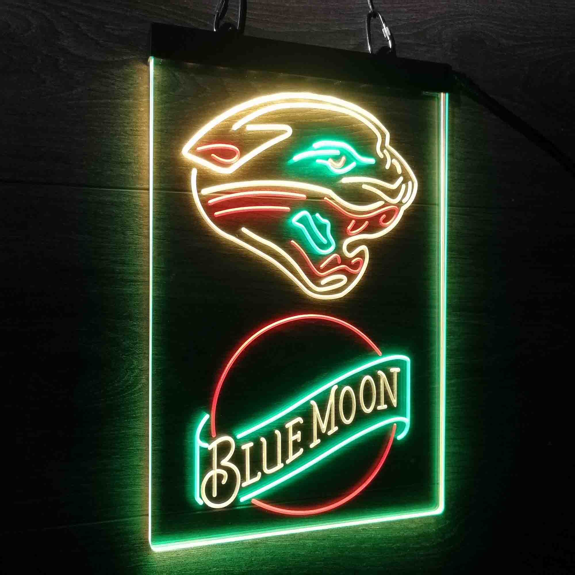 Blue Moon Bar Jacksonville Jaguars Est. 1995 Led Light Sign