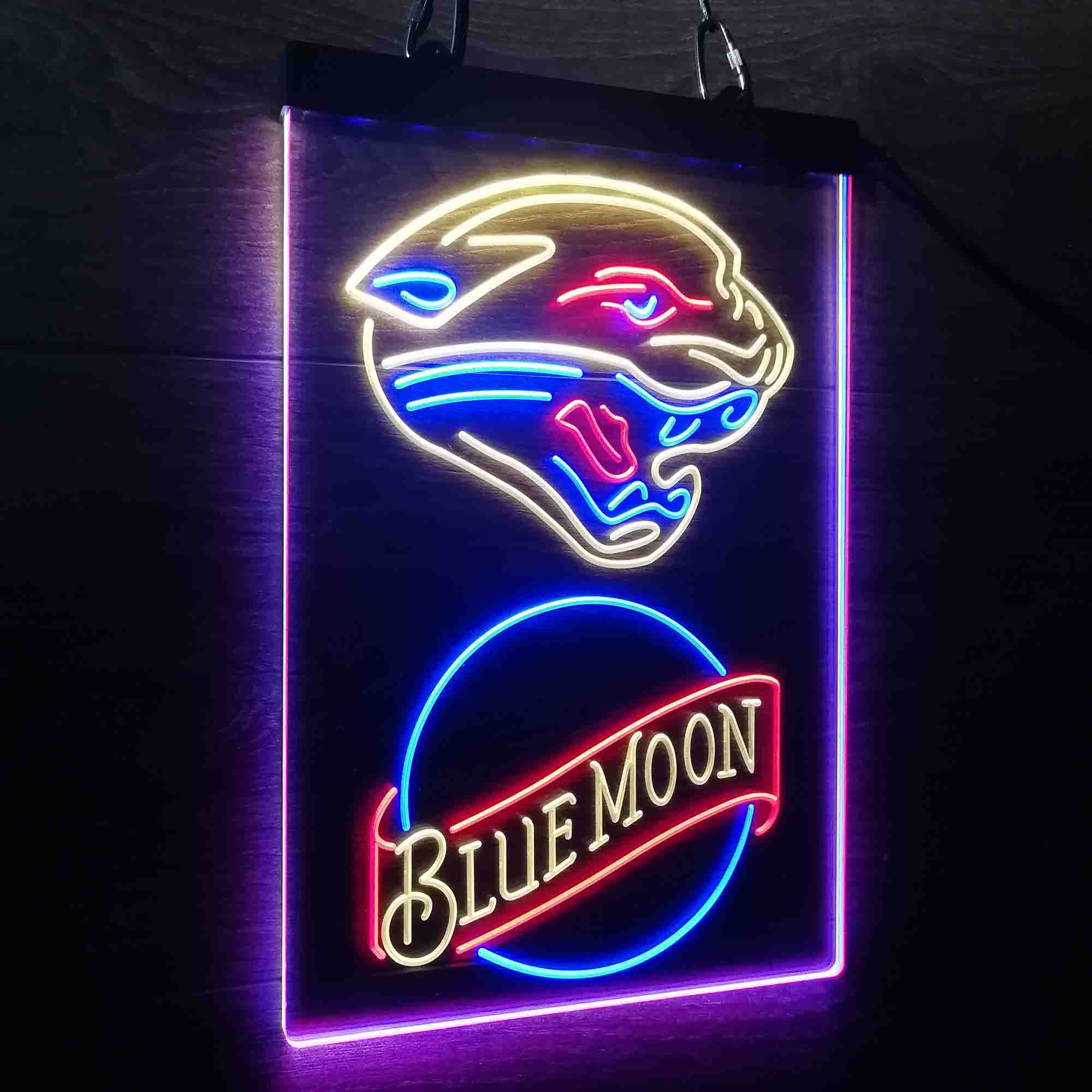 Blue Moon Bar Jacksonville Jaguars Est. 1995 Led Light Sign