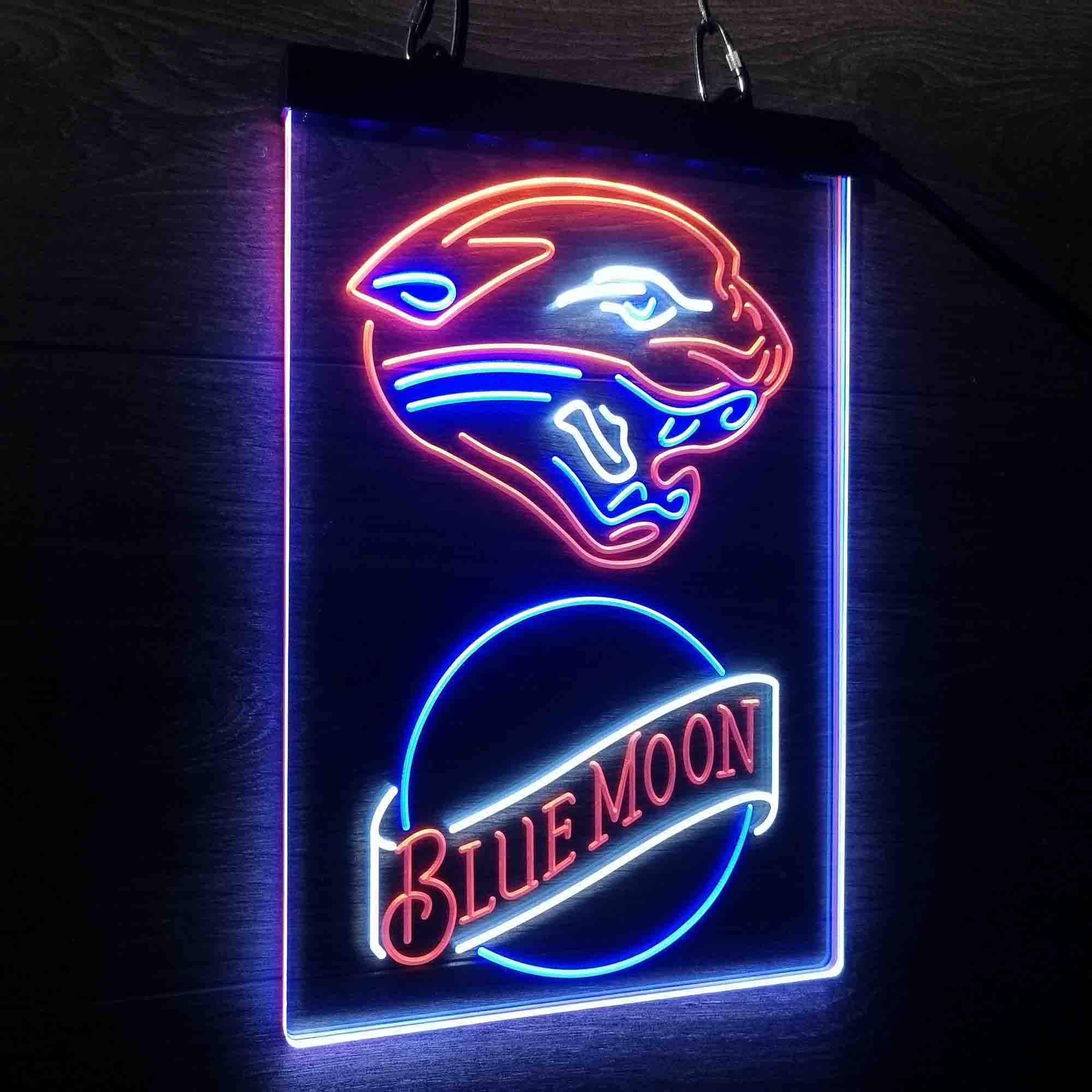 Blue Moon Bar Jacksonville Jaguars Est. 1995 Led Light Sign