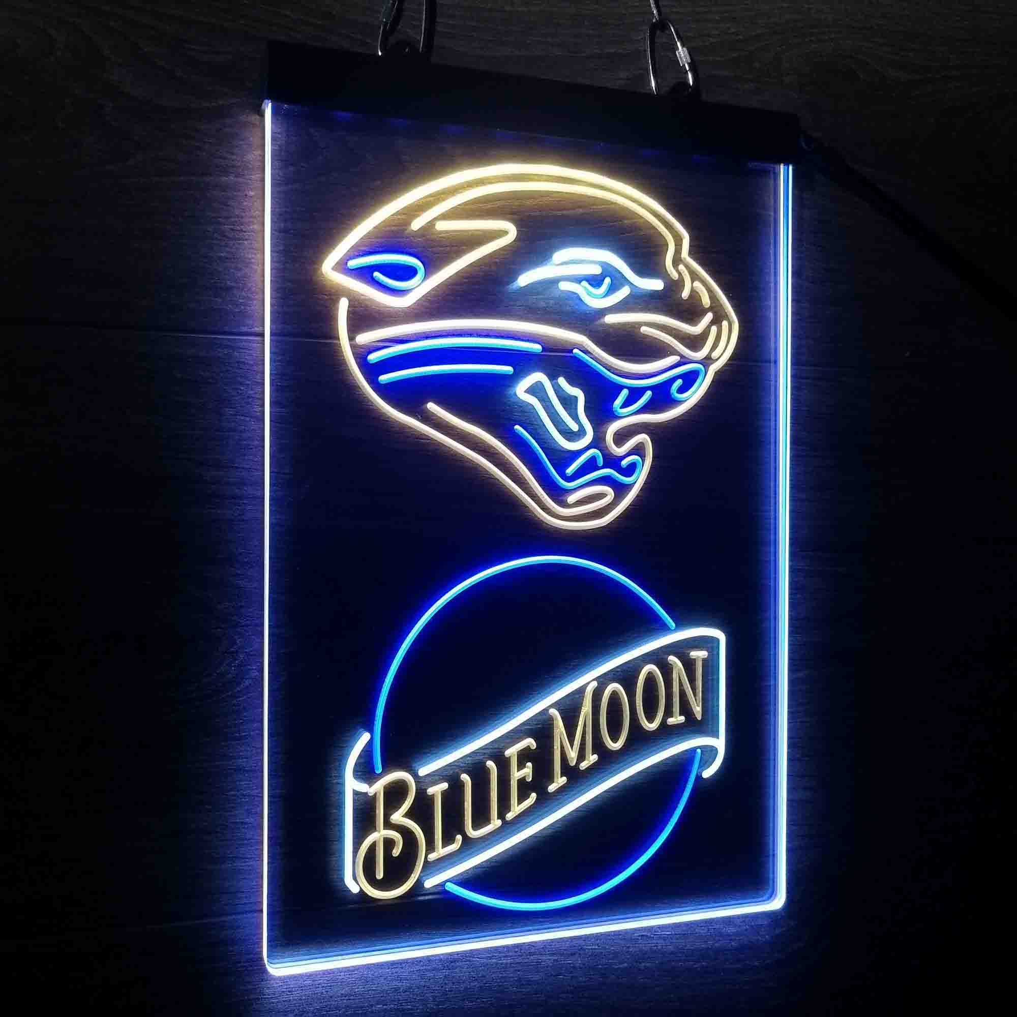 Blue Moon Bar Jacksonville Jaguars Est. 1995 Led Light Sign