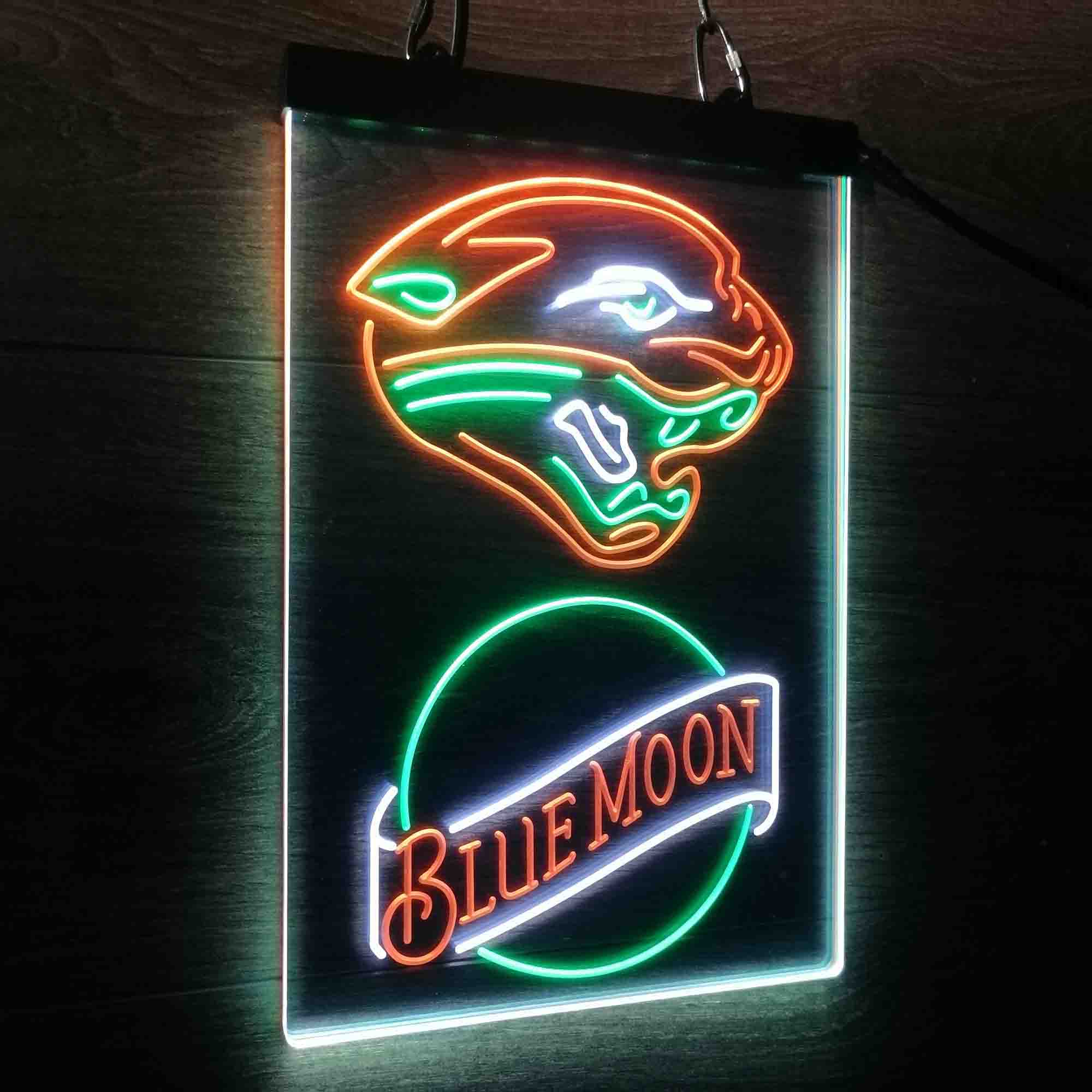 Blue Moon Bar Jacksonville Jaguars Est. 1995 Led Light Sign