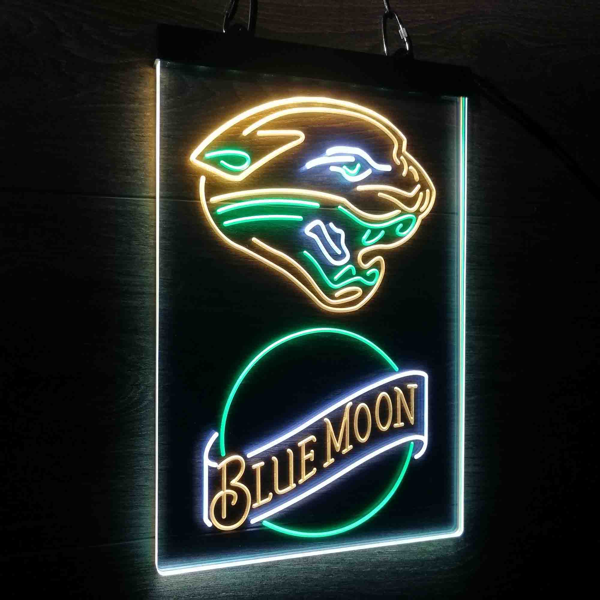 Blue Moon Bar Jacksonville Jaguars Est. 1995 Led Light Sign