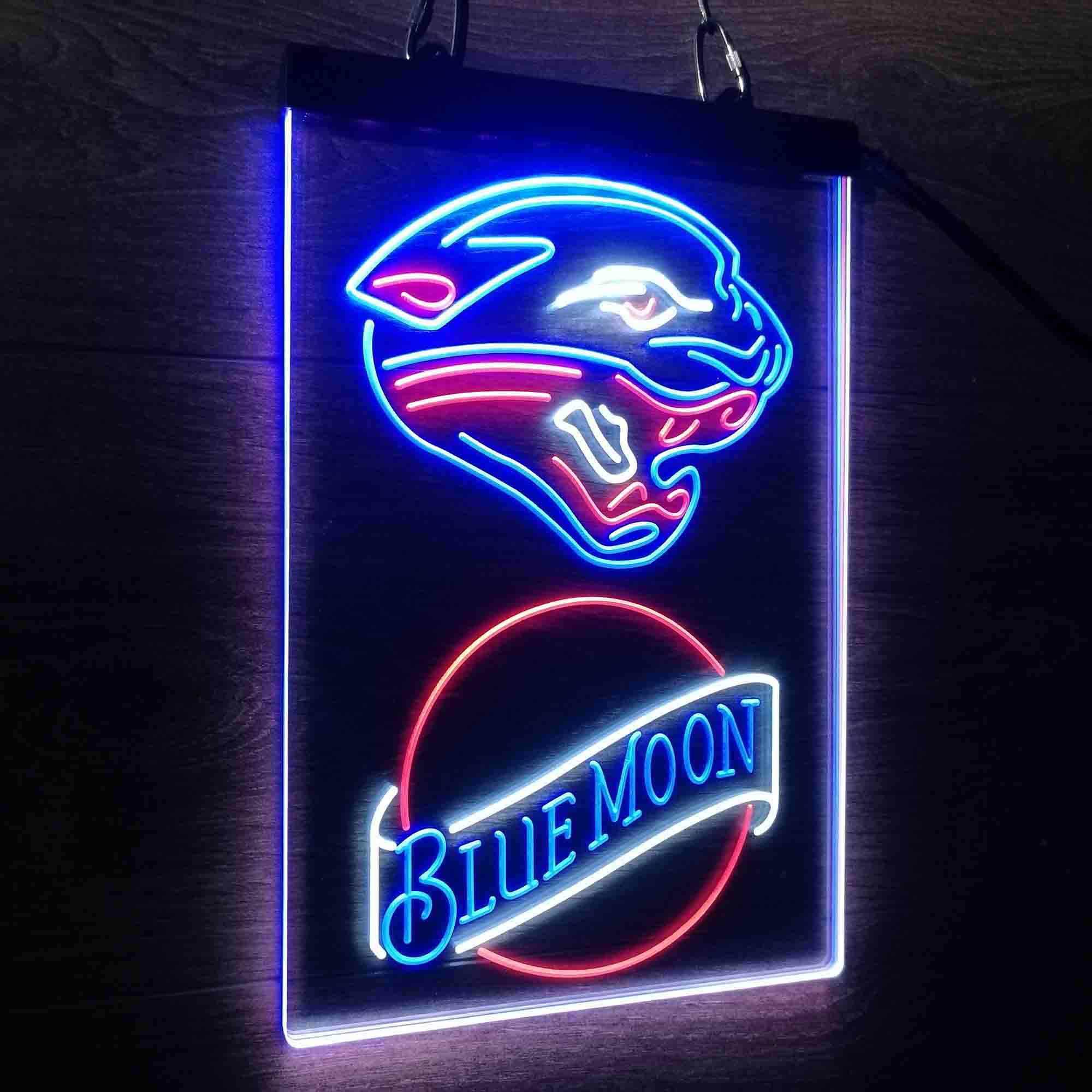 Blue Moon Bar Jacksonville Jaguars Est. 1995 Led Light Sign