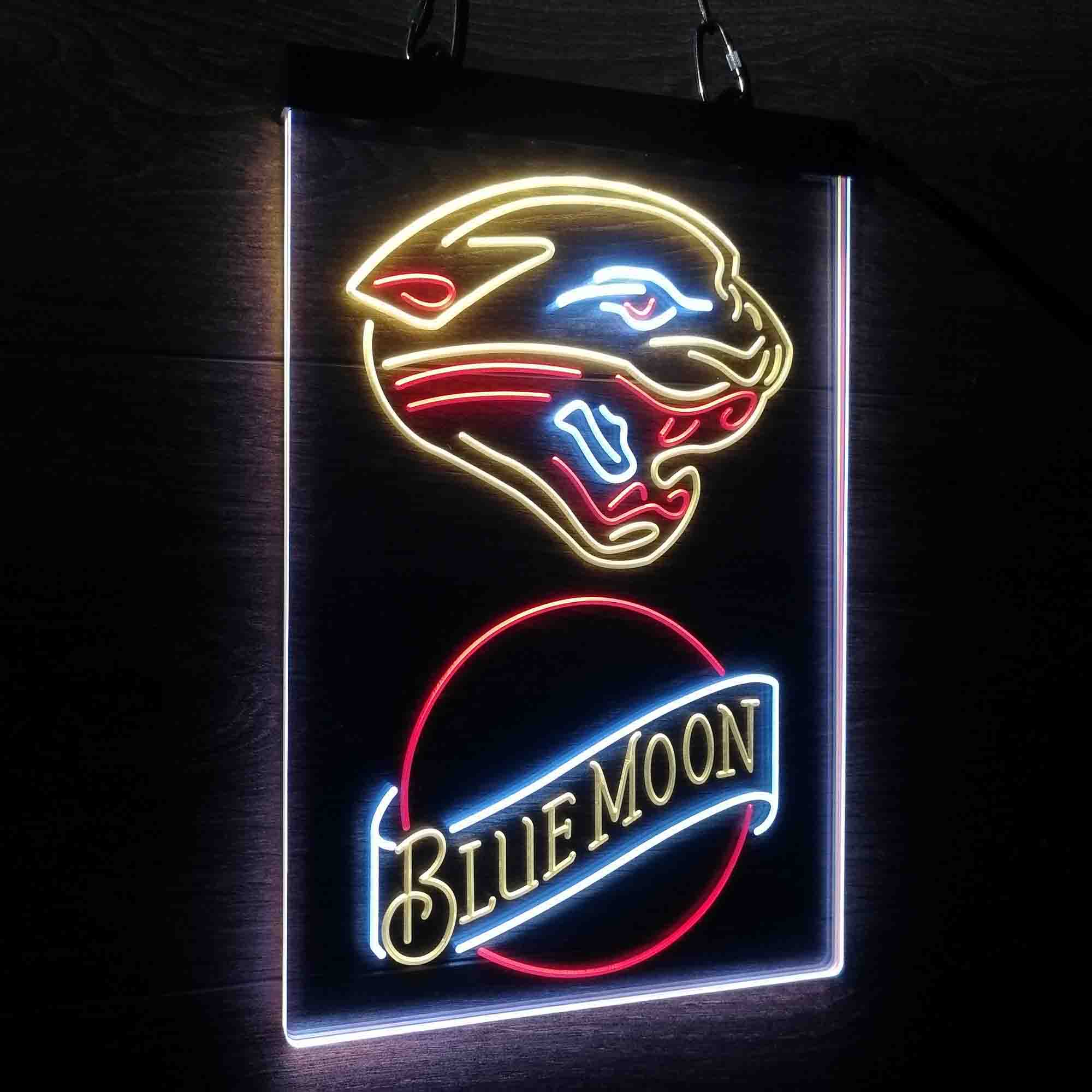 Blue Moon Bar Jacksonville Jaguars Est. 1995 Led Light Sign