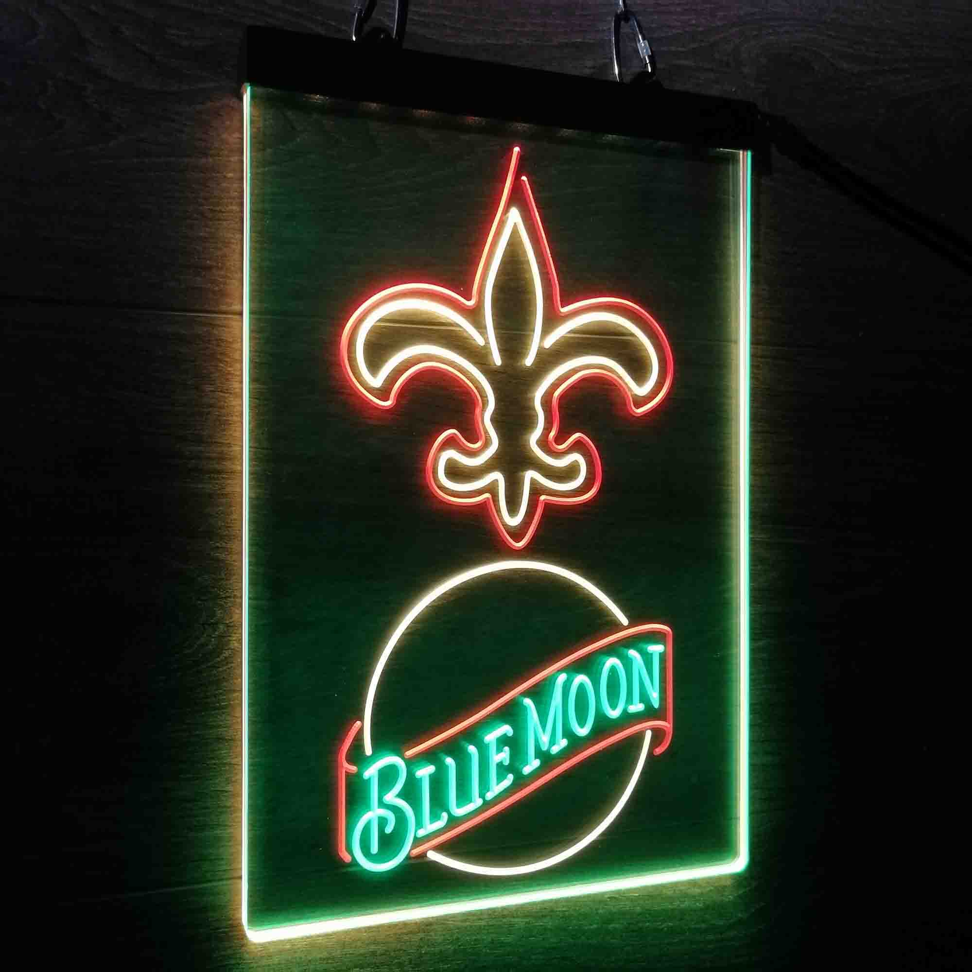 Blue Moon Bar New Orleans Saints Est. 1967 Led Light Sign