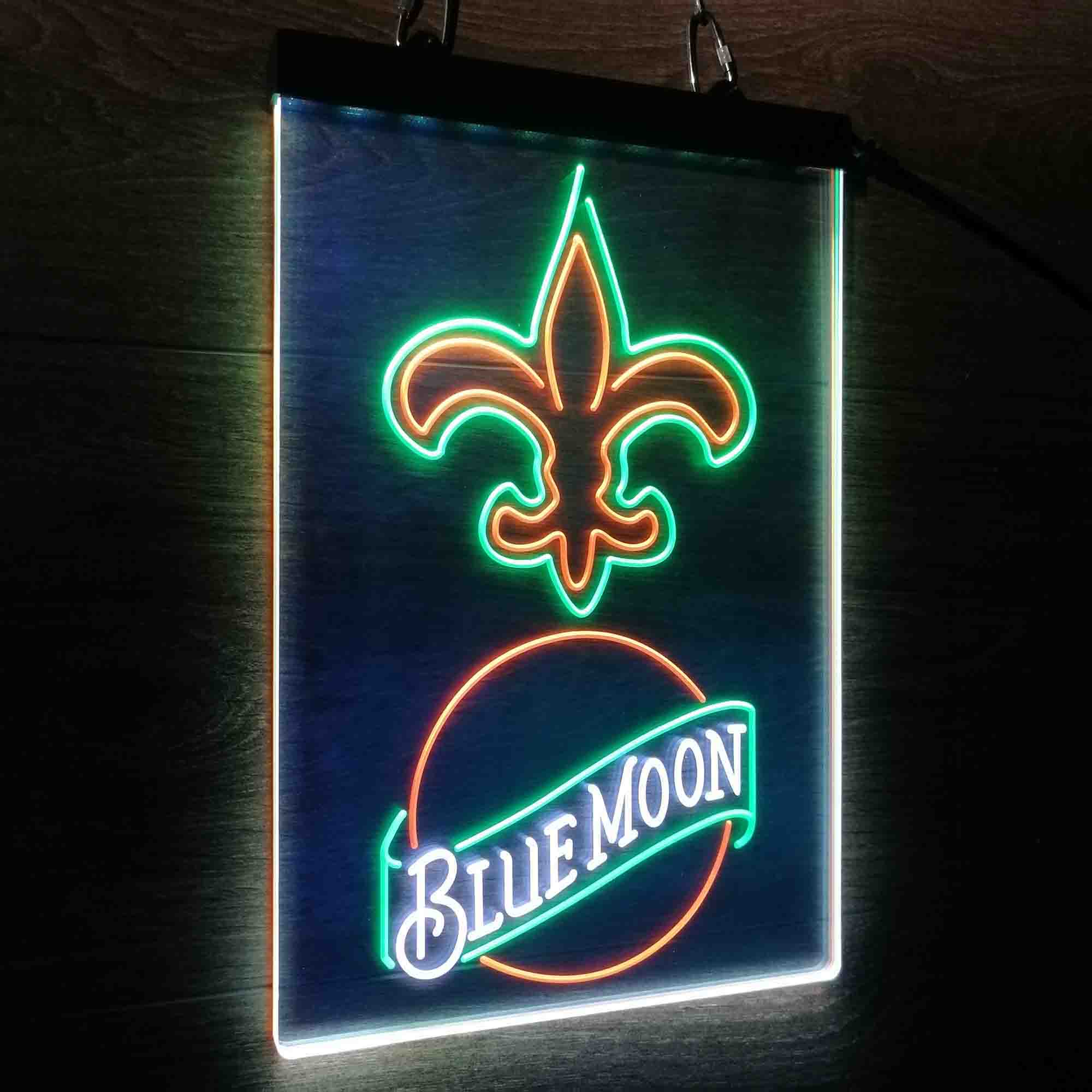 Blue Moon Bar New Orleans Saints Est. 1967 Led Light Sign