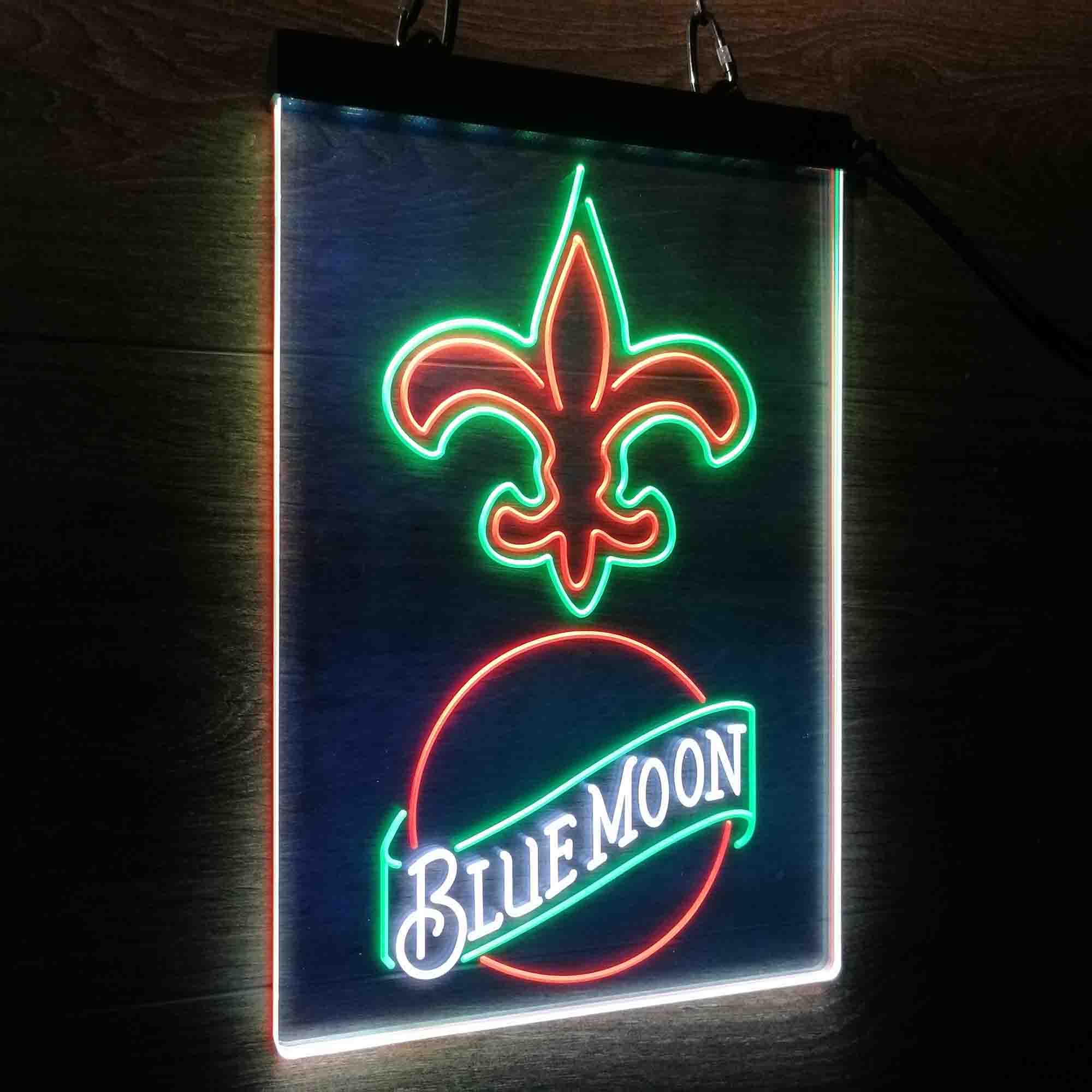 Blue Moon Bar New Orleans Saints Est. 1967 Led Light Sign