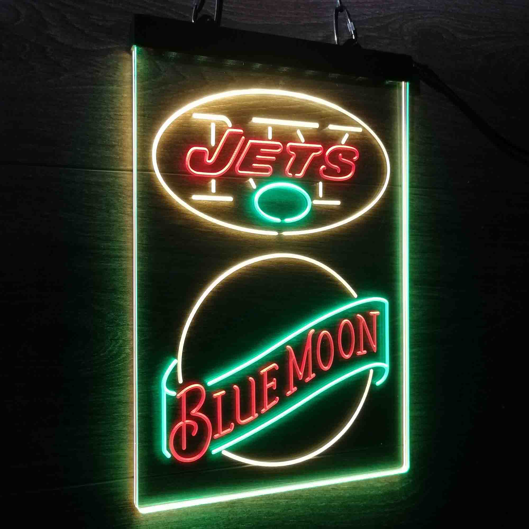 Blue Moon Bar New York Jets Est. 1960 Led Light Sign