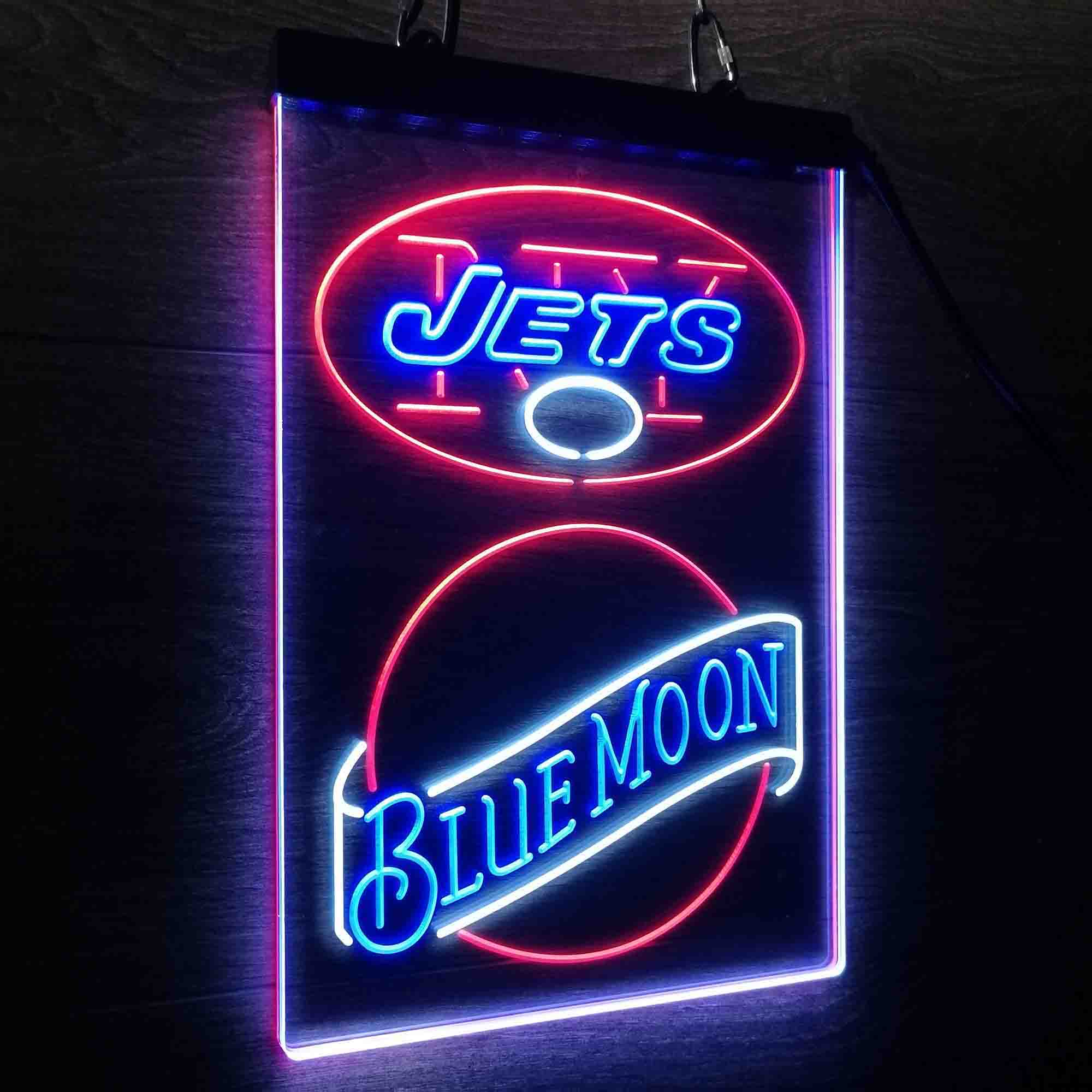 Blue Moon Bar New York Jets Est. 1960 Led Light Sign