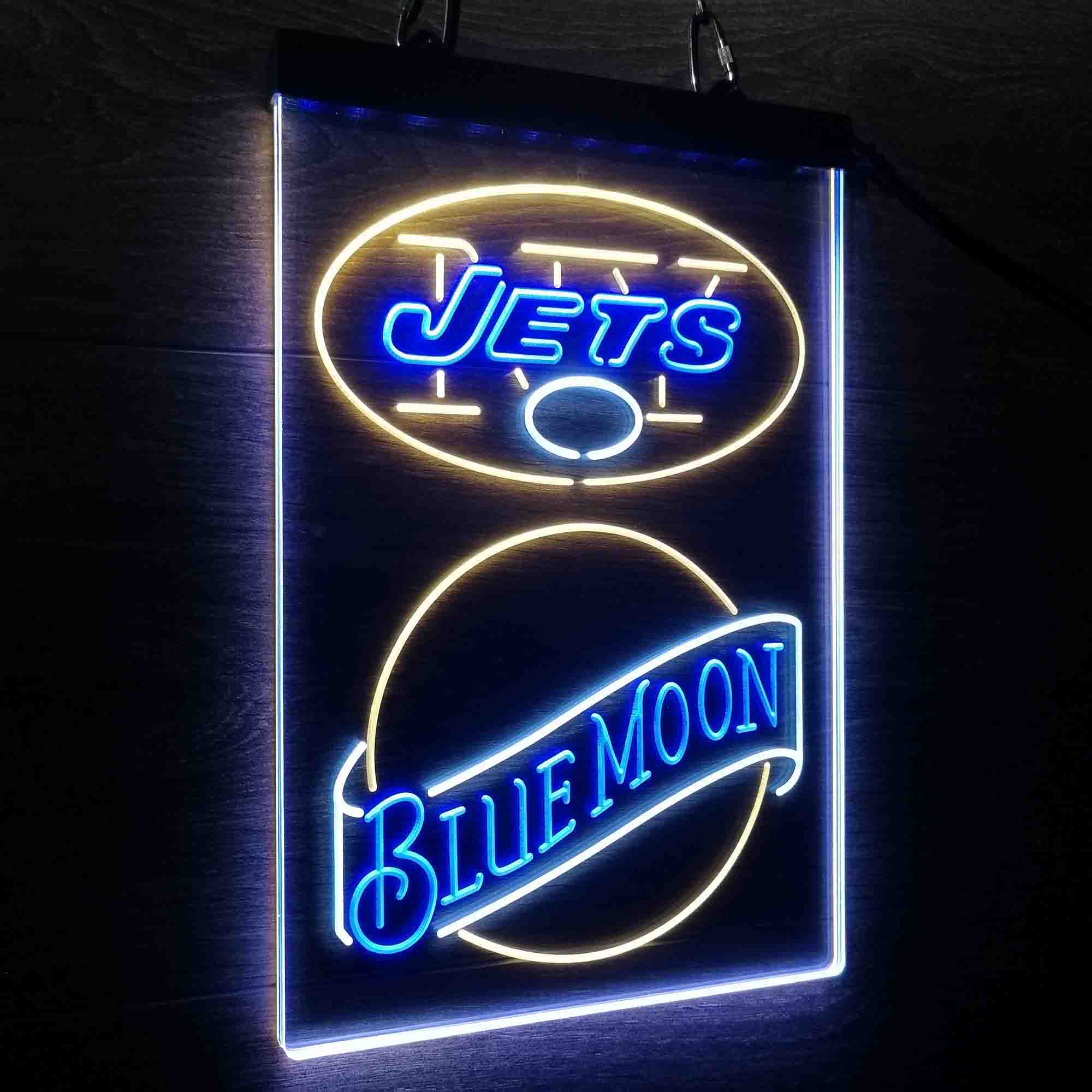 Blue Moon Bar New York Jets Est. 1960 Led Light Sign