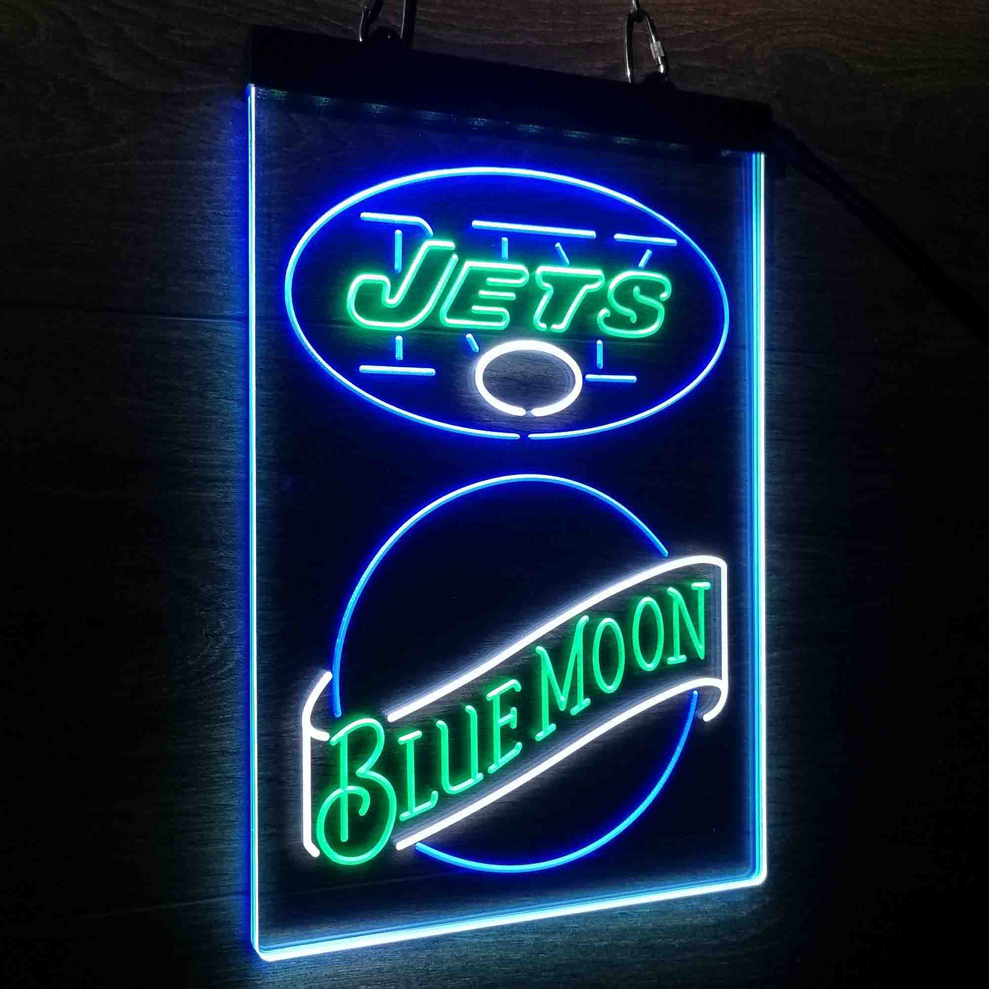 Blue Moon Bar New York Jets Est. 1960 Led Light Sign