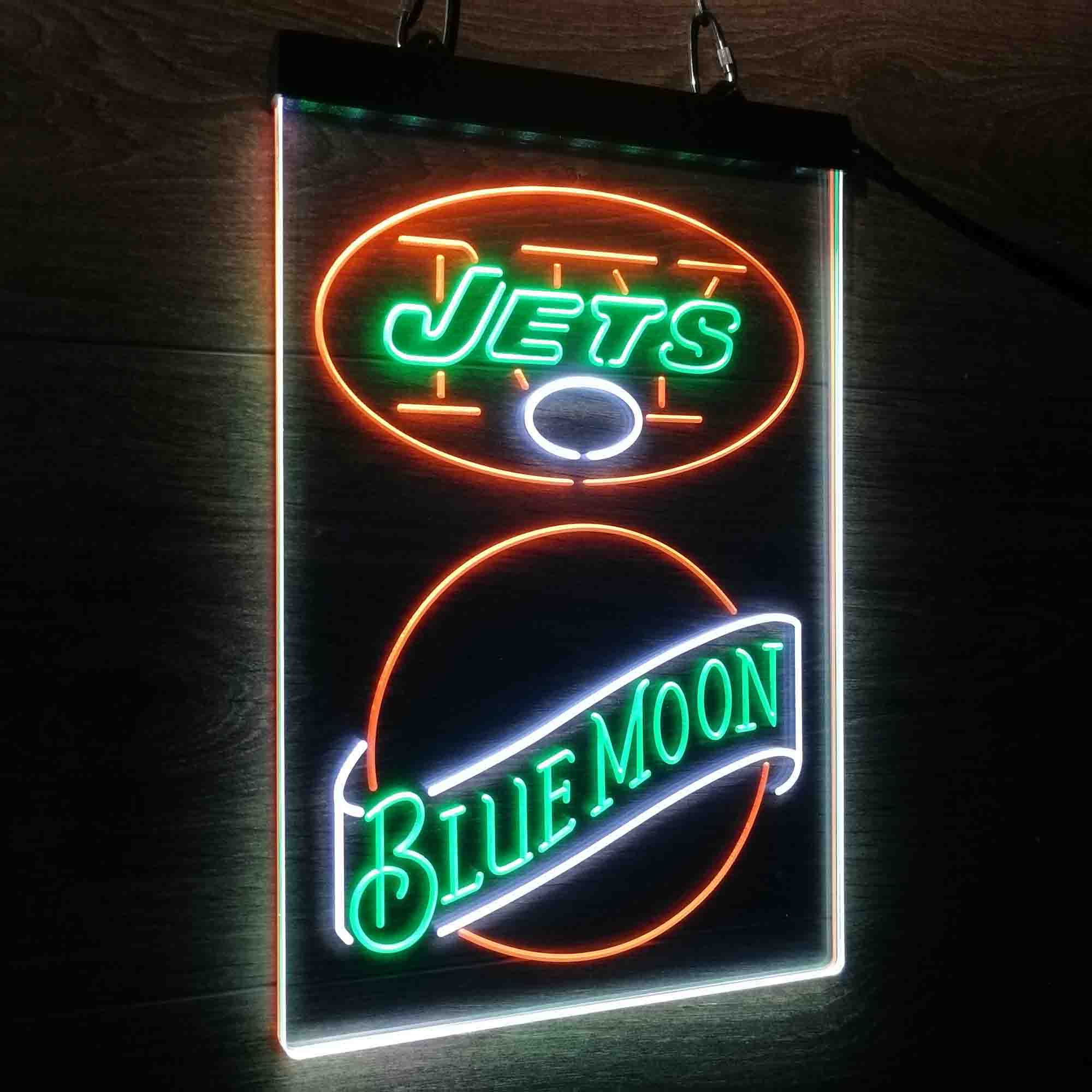 Blue Moon Bar New York Jets Est. 1960 Led Light Sign