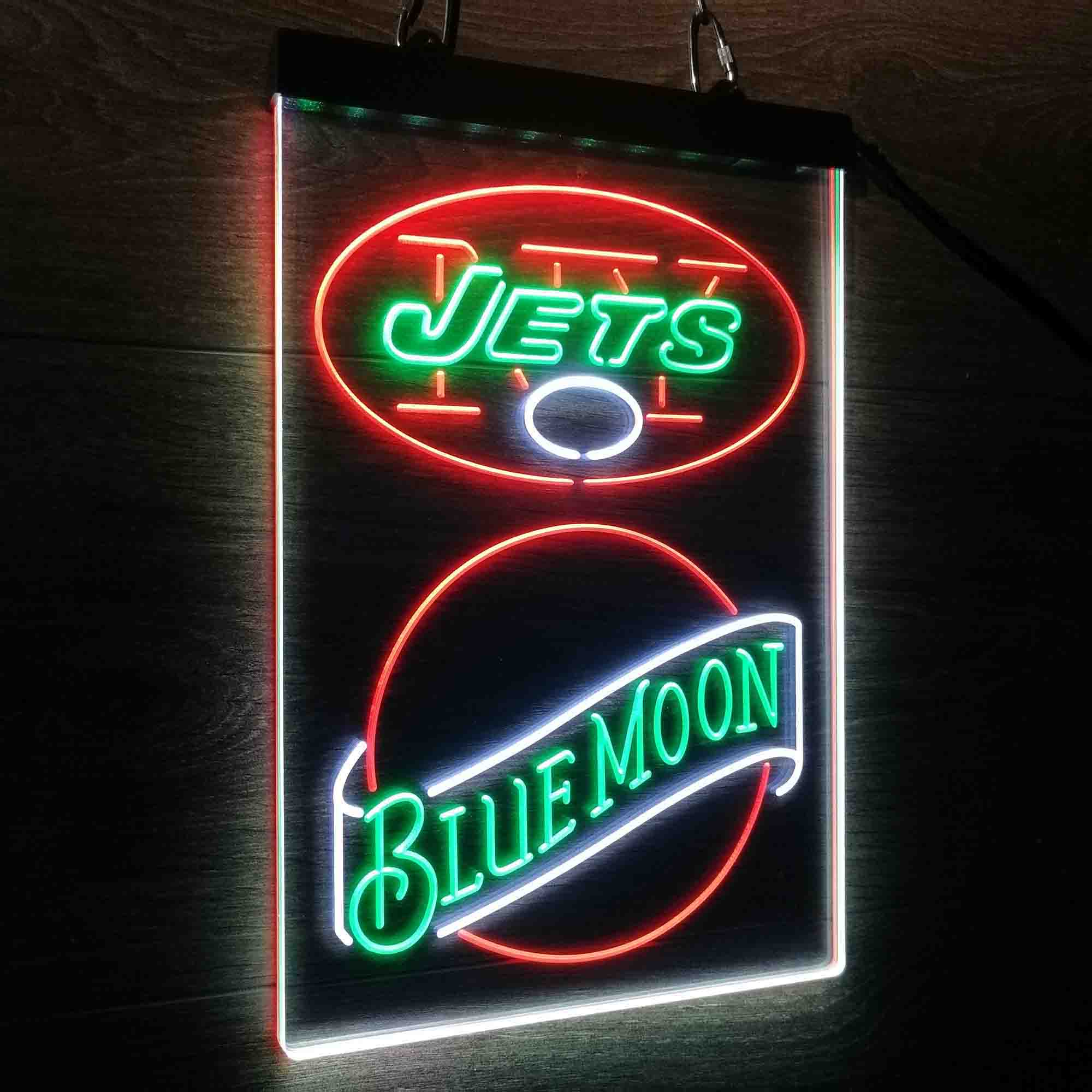 Blue Moon Bar New York Jets Est. 1960 Led Light Sign