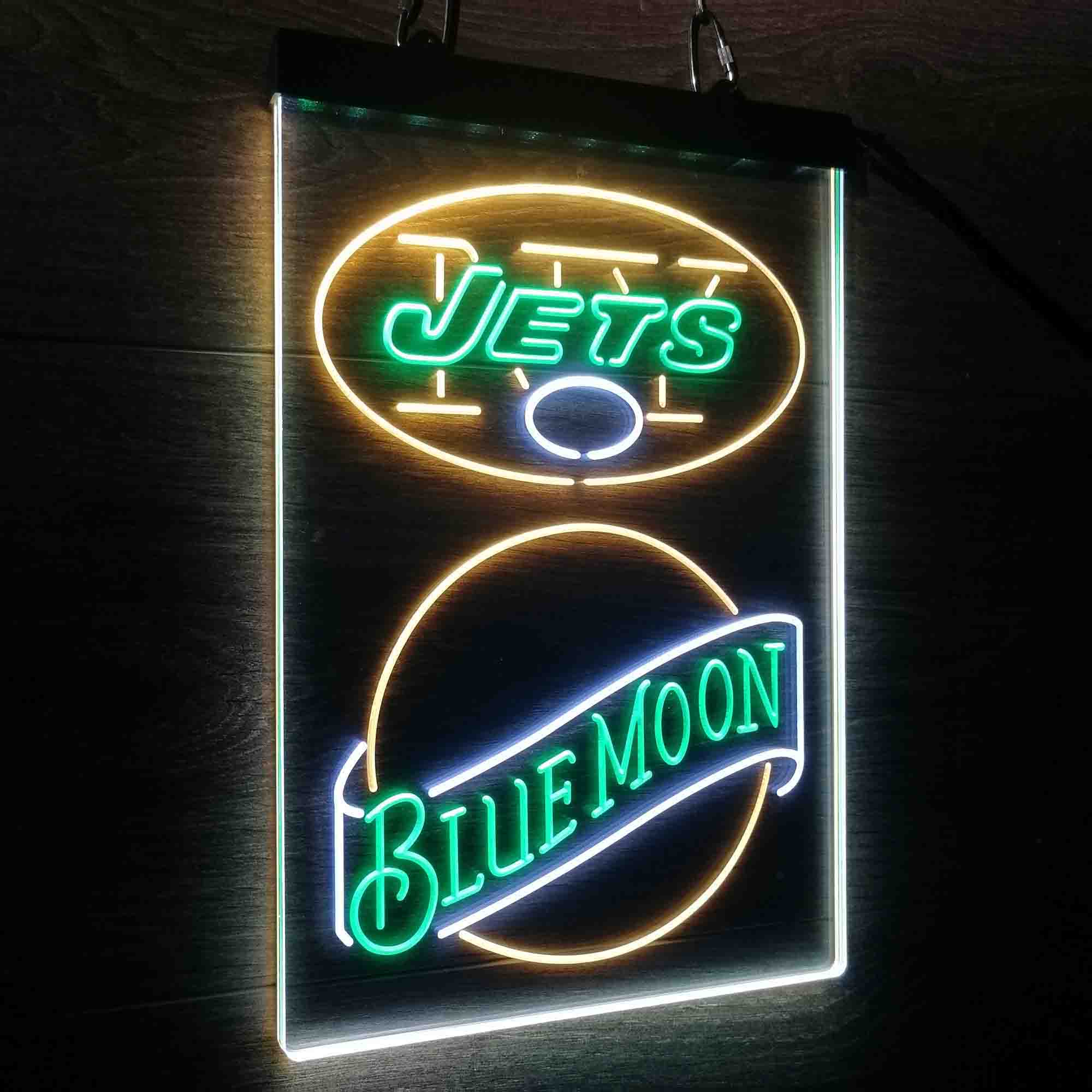 Blue Moon Bar New York Jets Est. 1960 Led Light Sign