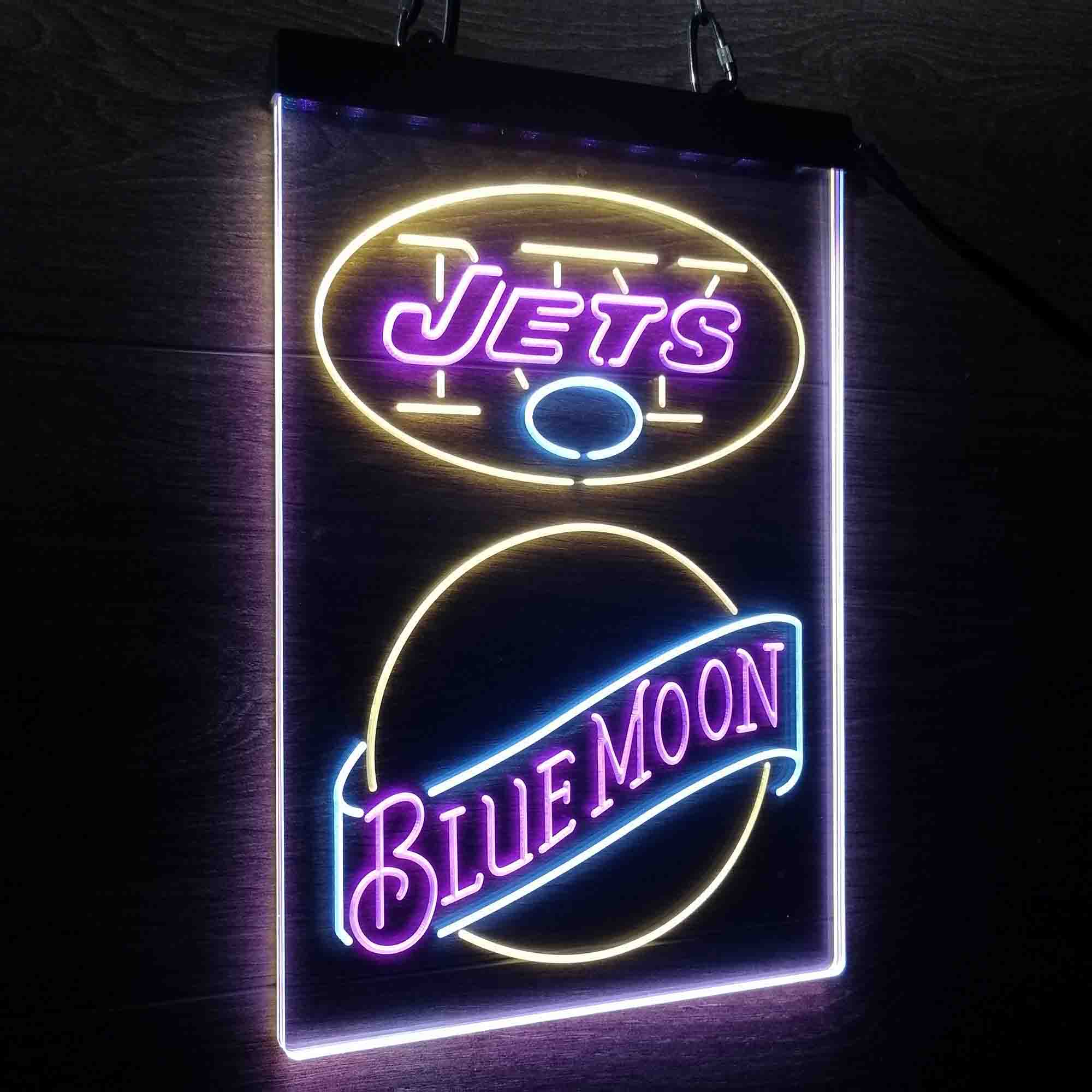 Blue Moon Bar New York Jets Est. 1960 Led Light Sign