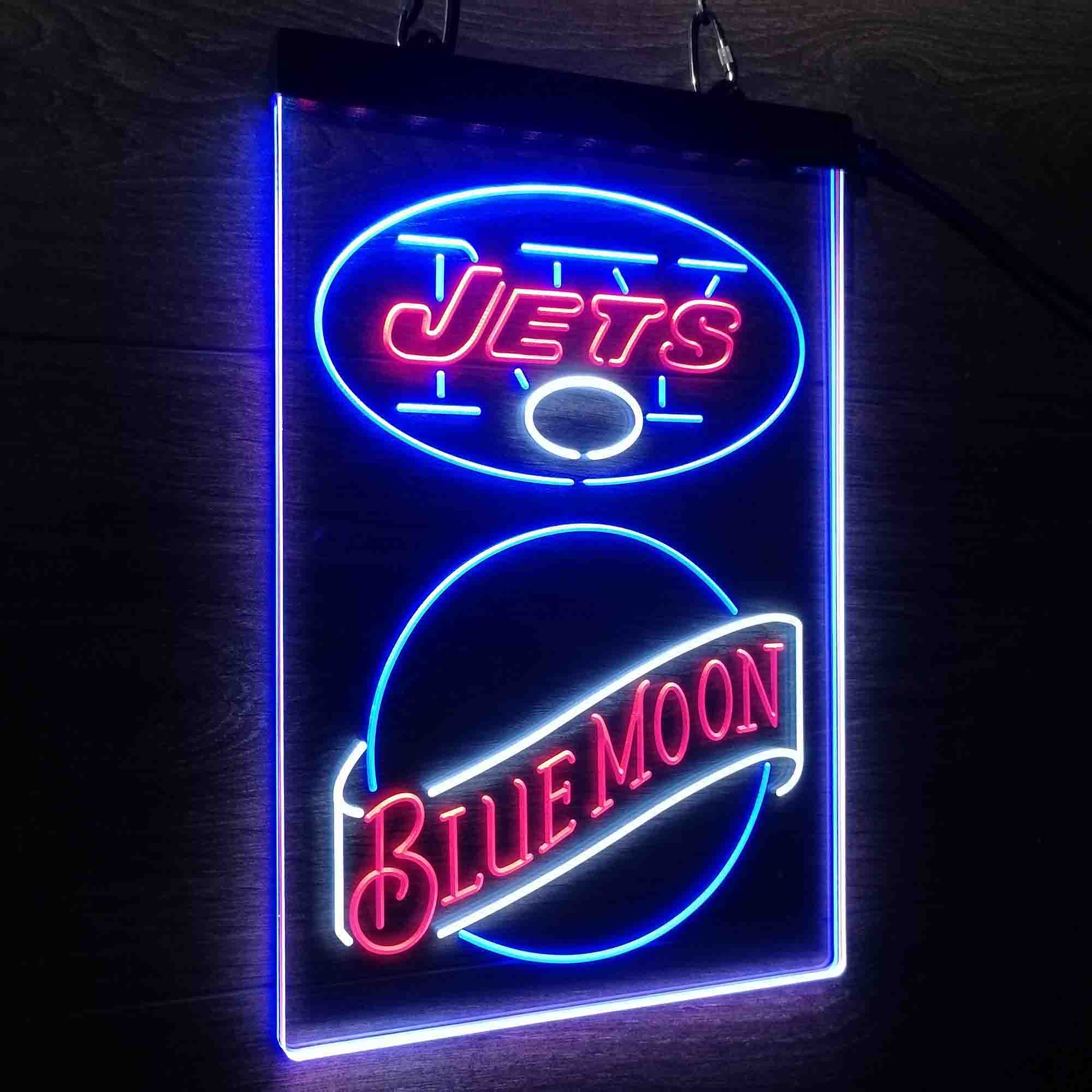 Blue Moon Bar New York Jets Est. 1960 Led Light Sign