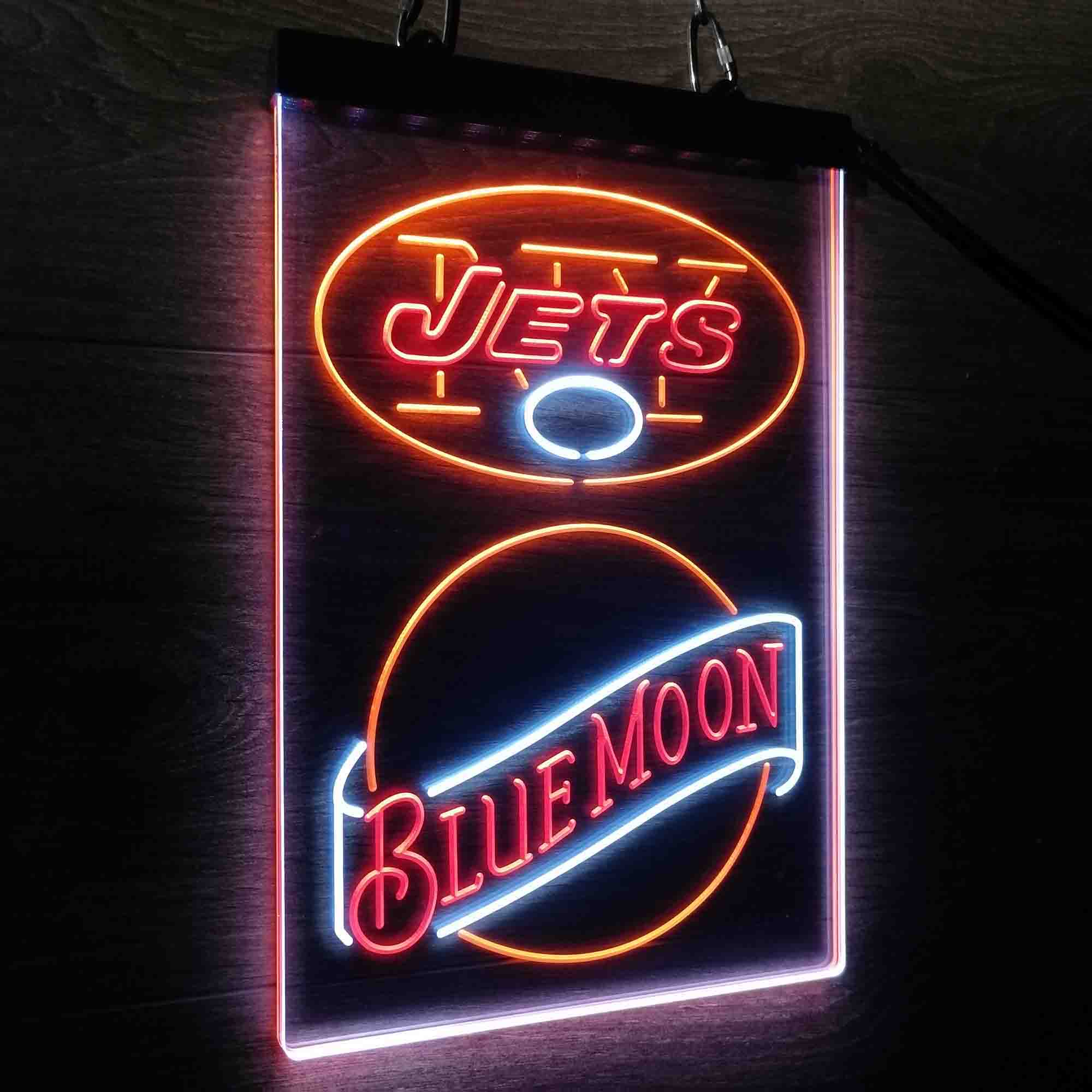 Blue Moon Bar New York Jets Est. 1960 Led Light Sign