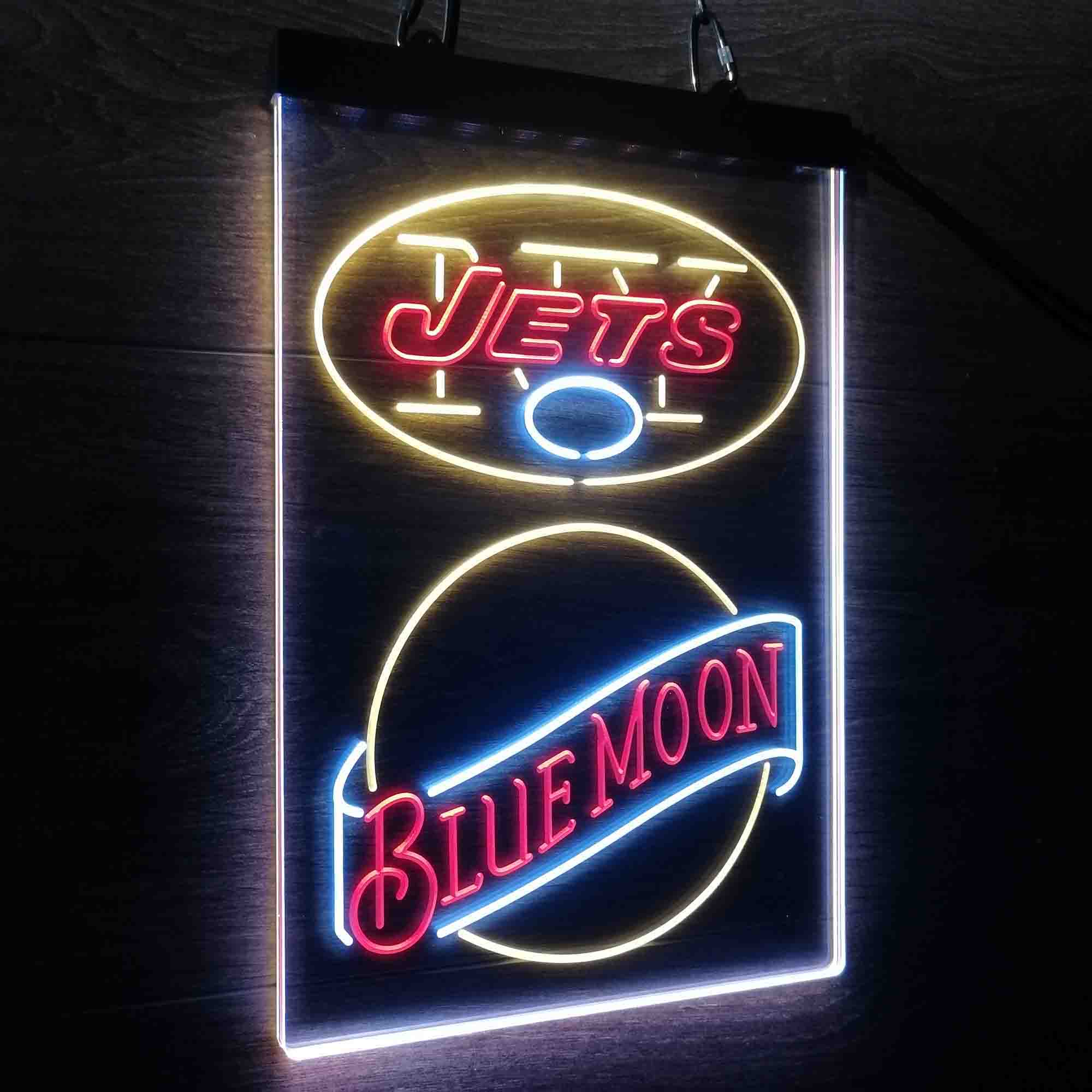 Blue Moon Bar New York Jets Est. 1960 Led Light Sign