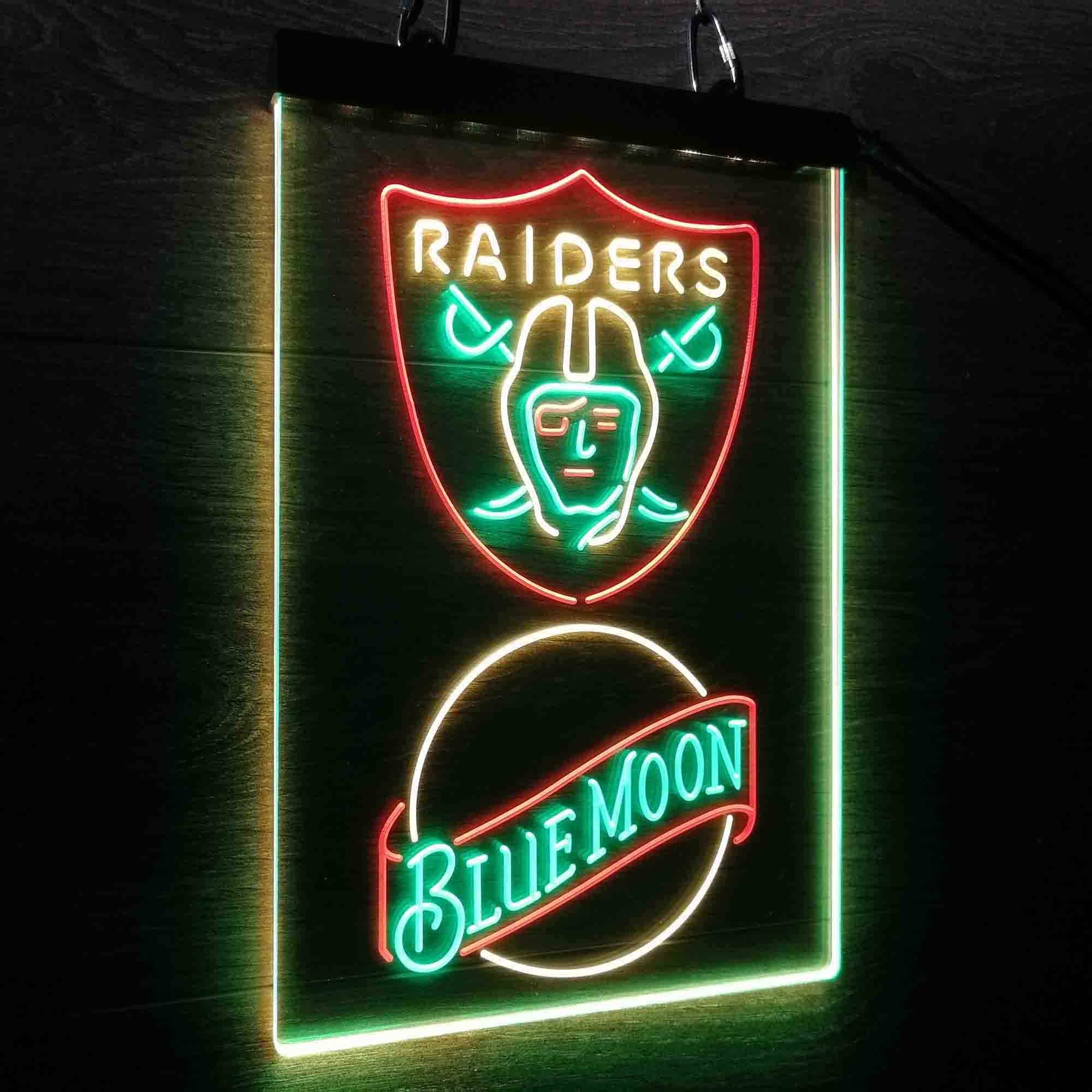 Blue Moon Bar Las Vegas Raiders Led Light Sign