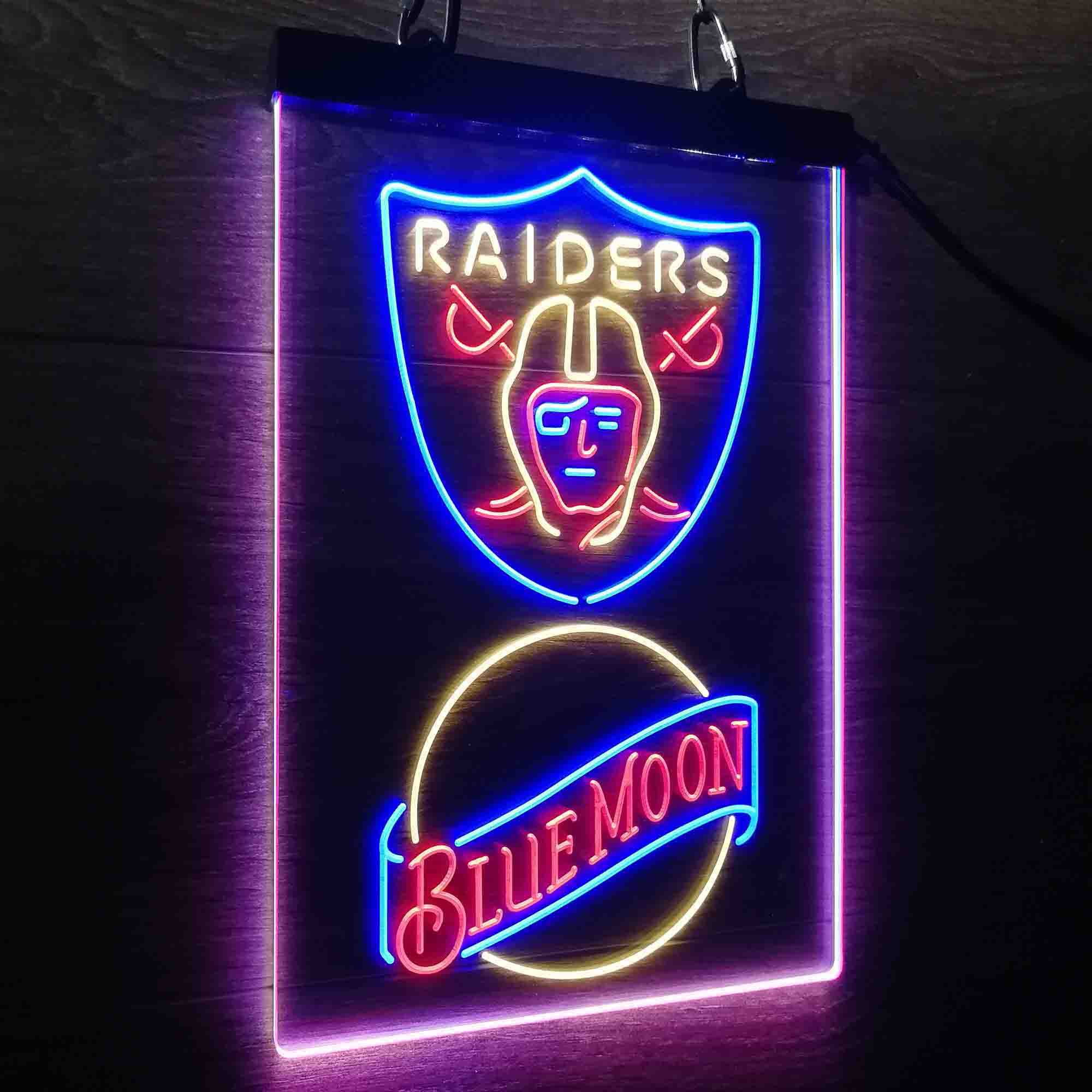 Blue Moon Bar Las Vegas Raiders Led Light Sign