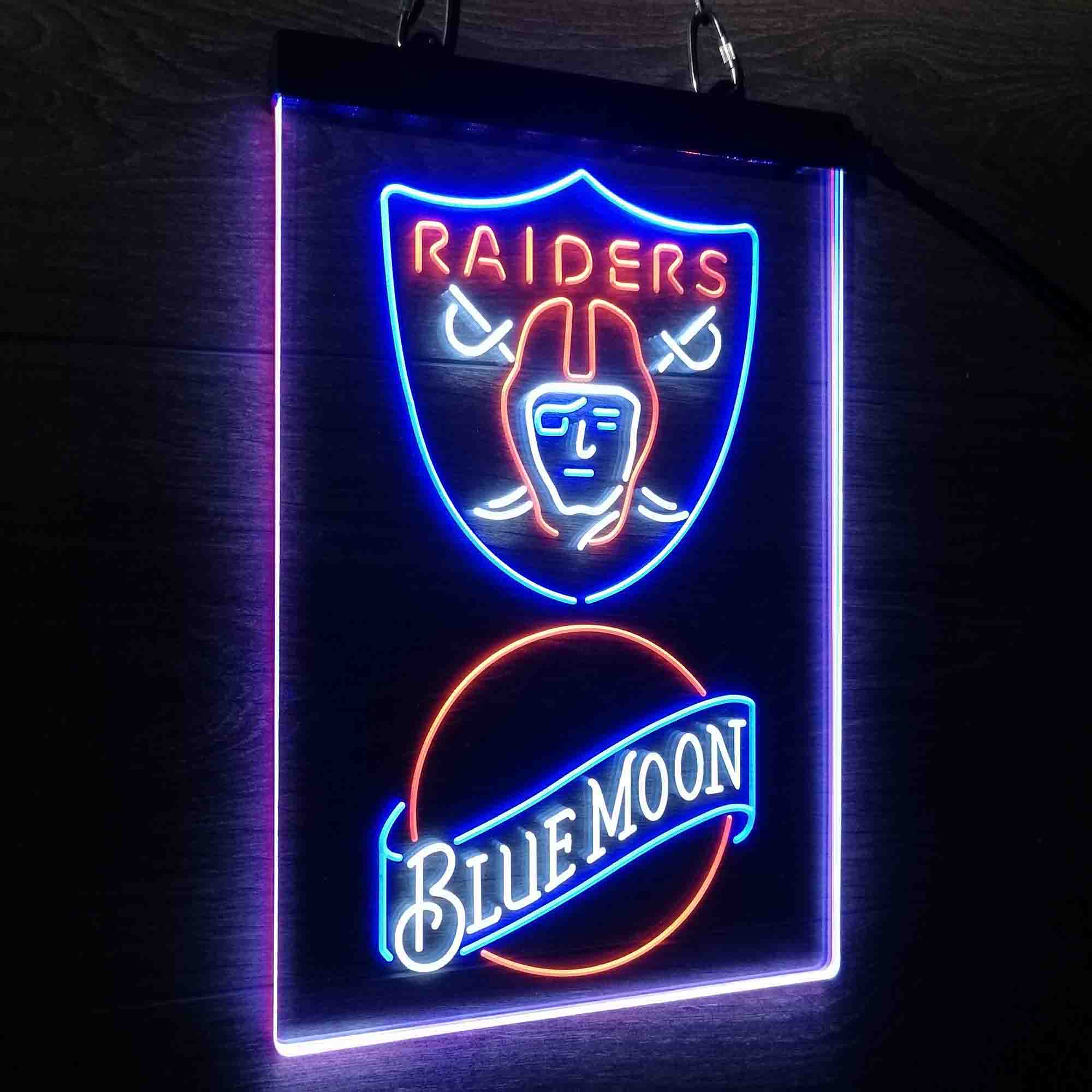 Blue Moon Bar Las Vegas Raiders Led Light Sign