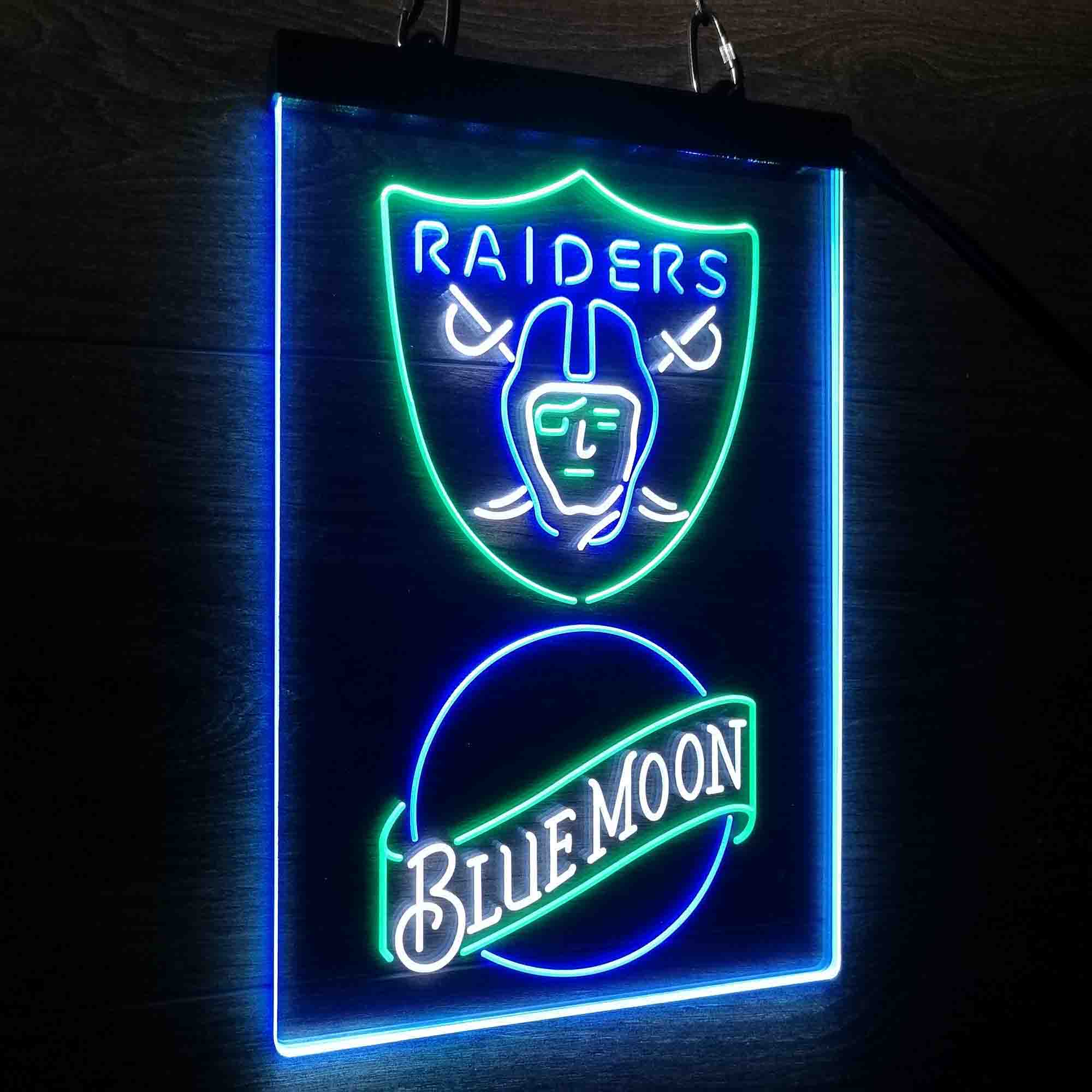 Blue Moon Bar Las Vegas Raiders Led Light Sign