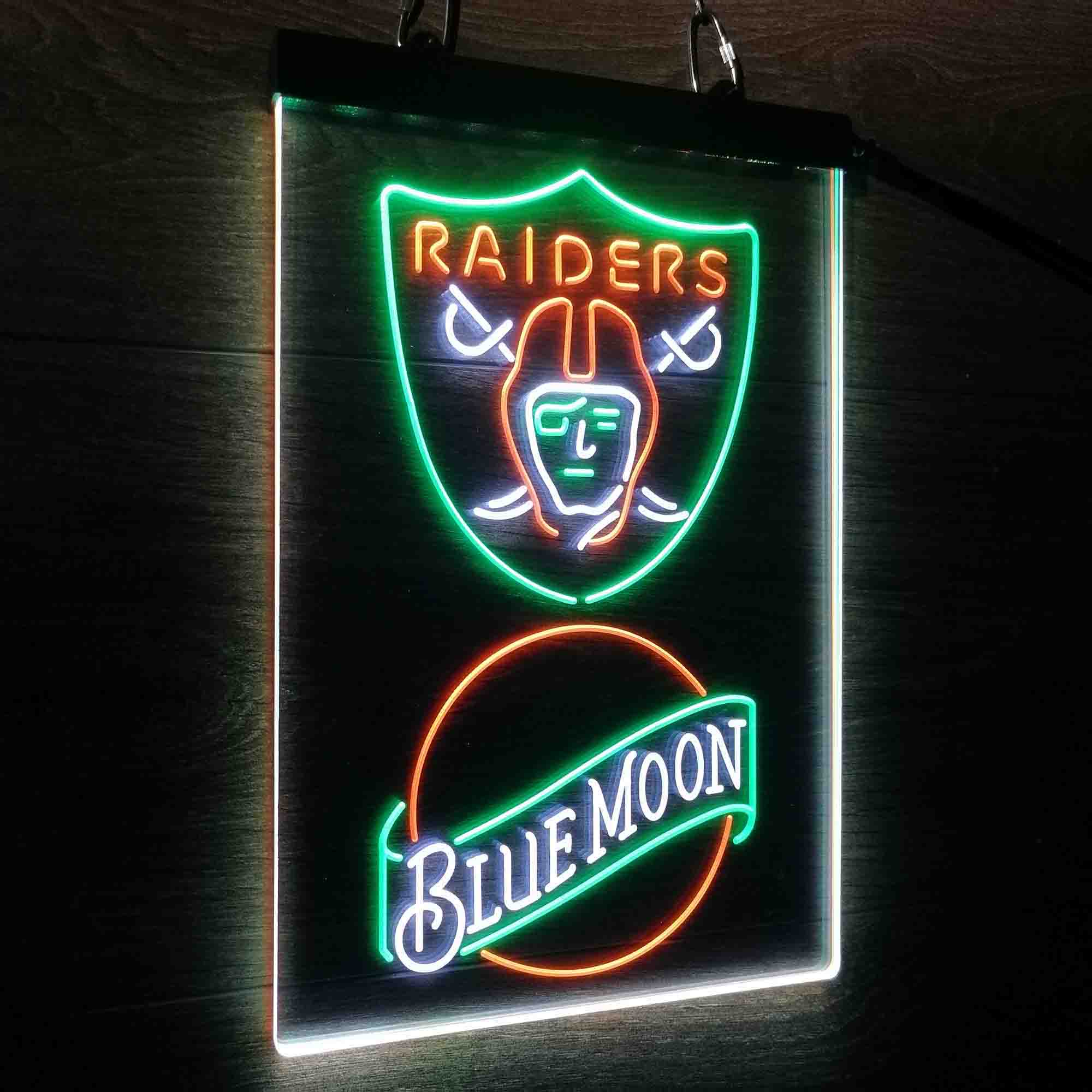 Blue Moon Bar Las Vegas Raiders Led Light Sign