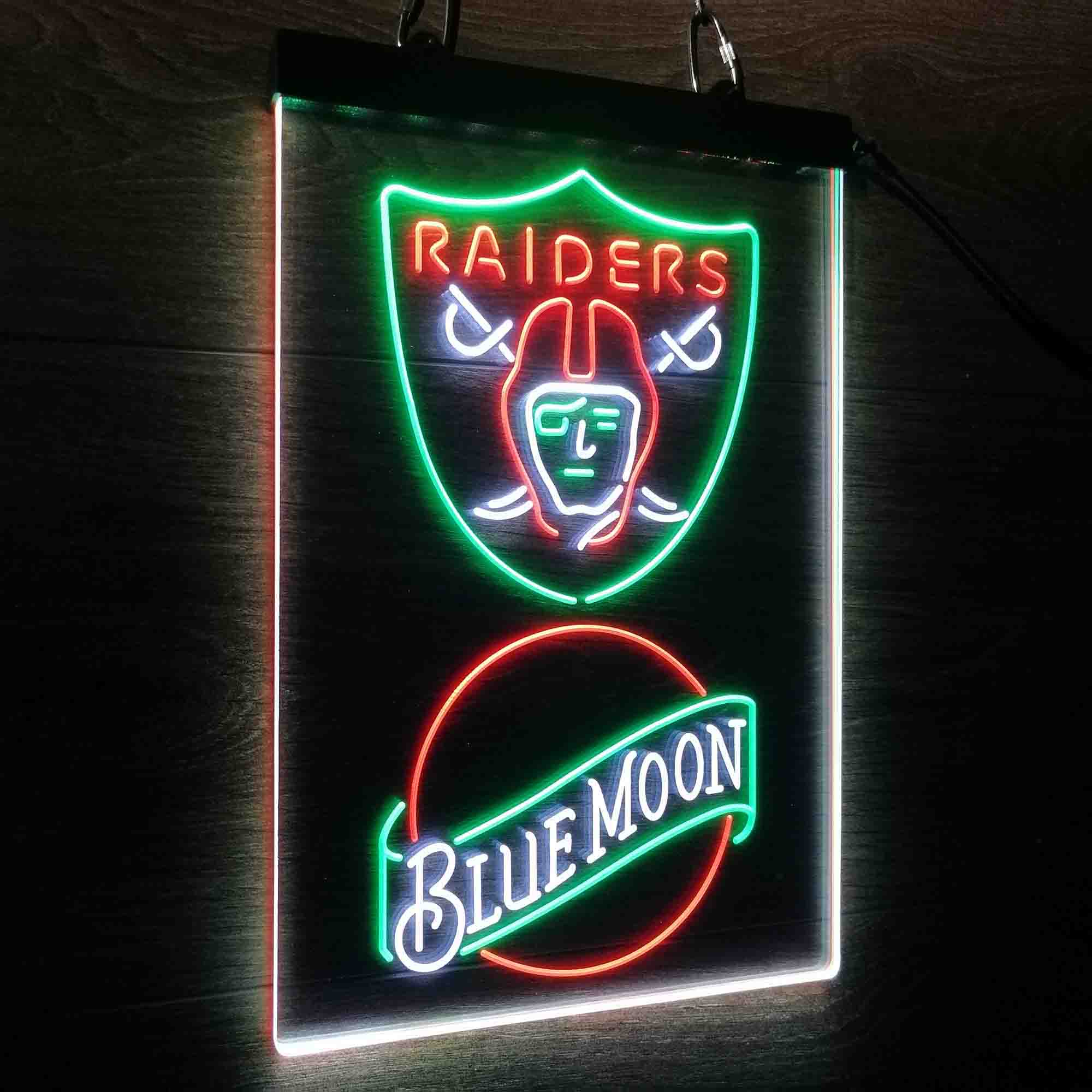 Blue Moon Bar Las Vegas Raiders Led Light Sign