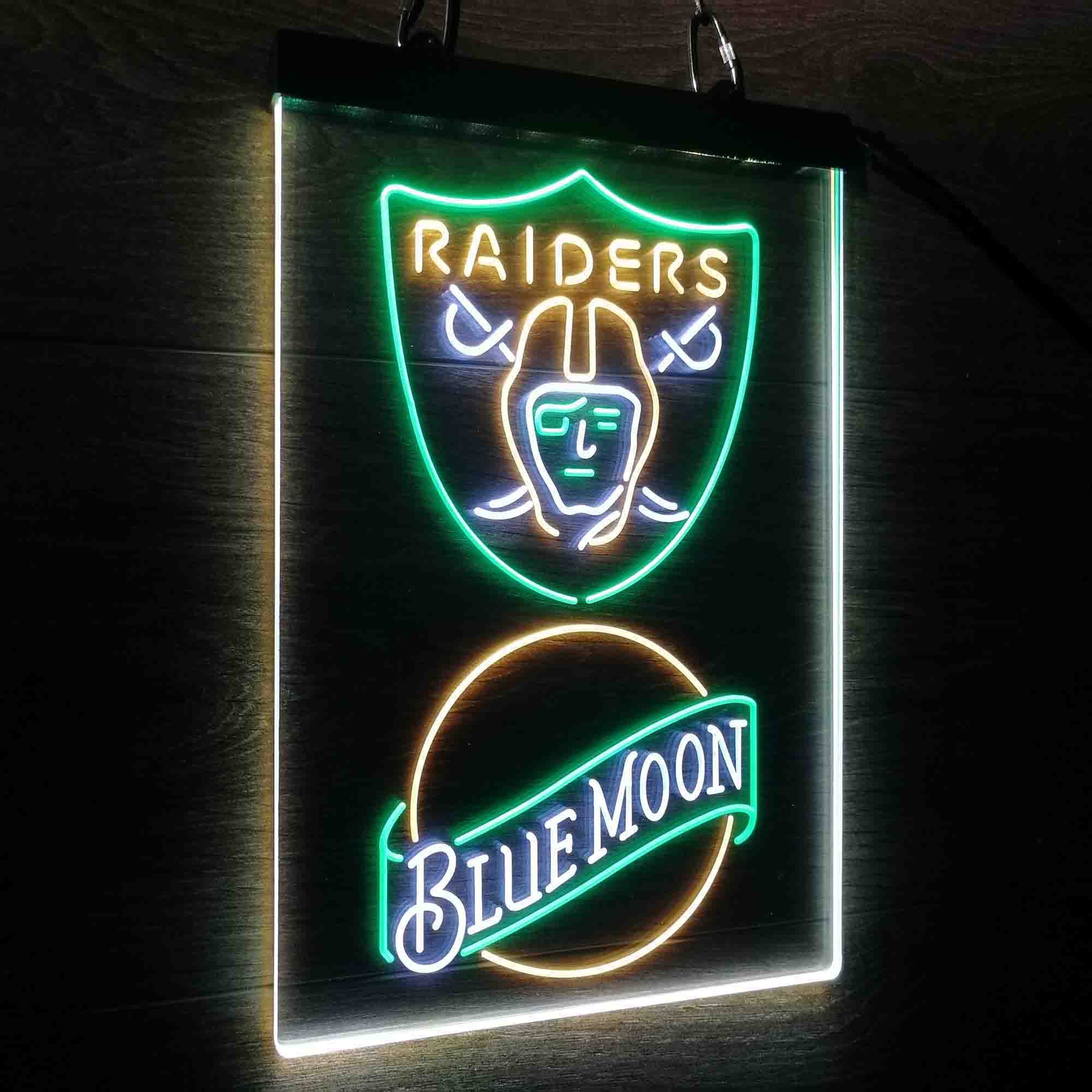 Blue Moon Bar Las Vegas Raiders Led Light Sign