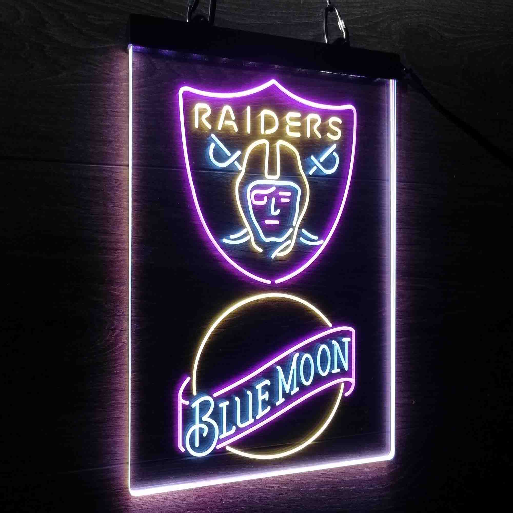 Blue Moon Bar Las Vegas Raiders Led Light Sign