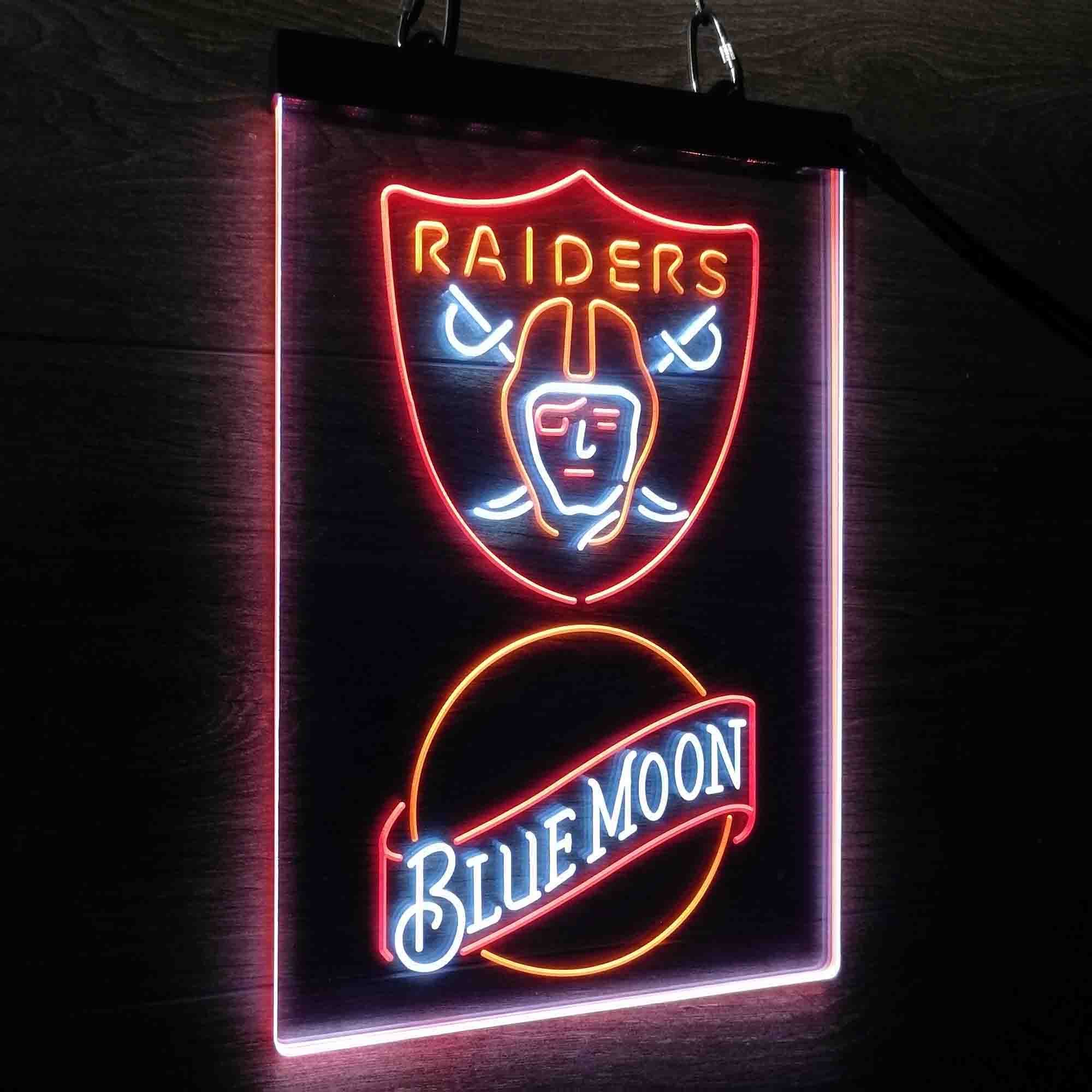 Blue Moon Bar Las Vegas Raiders Led Light Sign