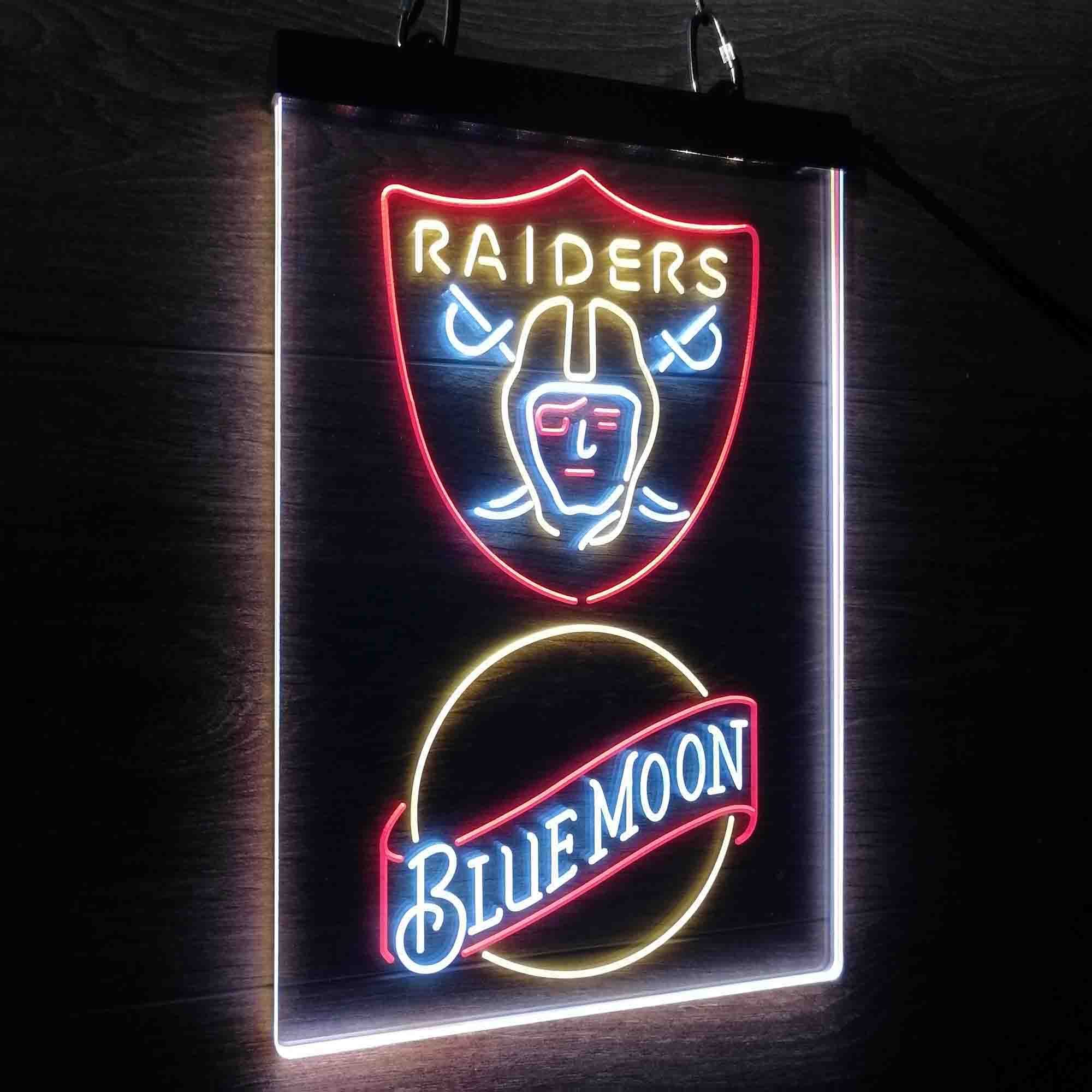 Blue Moon Bar Las Vegas Raiders Led Light Sign