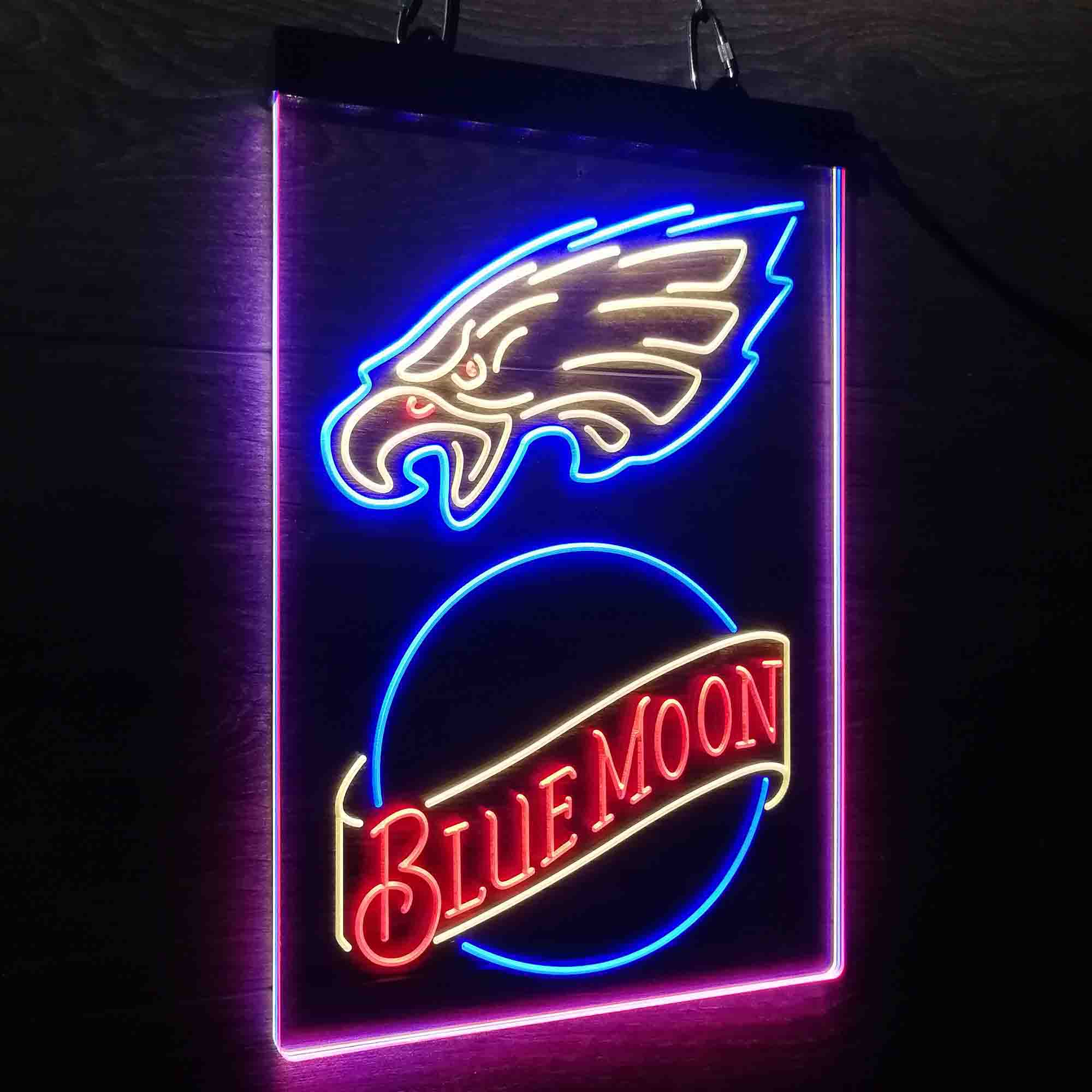 Blue Moon Bar Philadelphia Eagles Est. 1933 Neon LED Sign