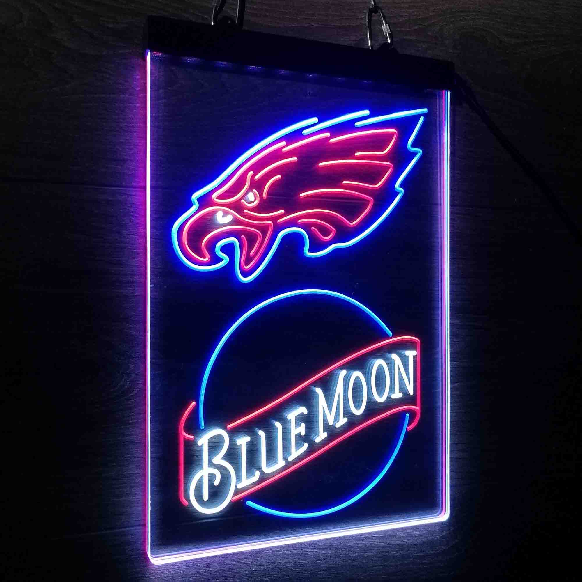 Blue Moon Bar Philadelphia Eagles Est. 1933 Neon LED Sign