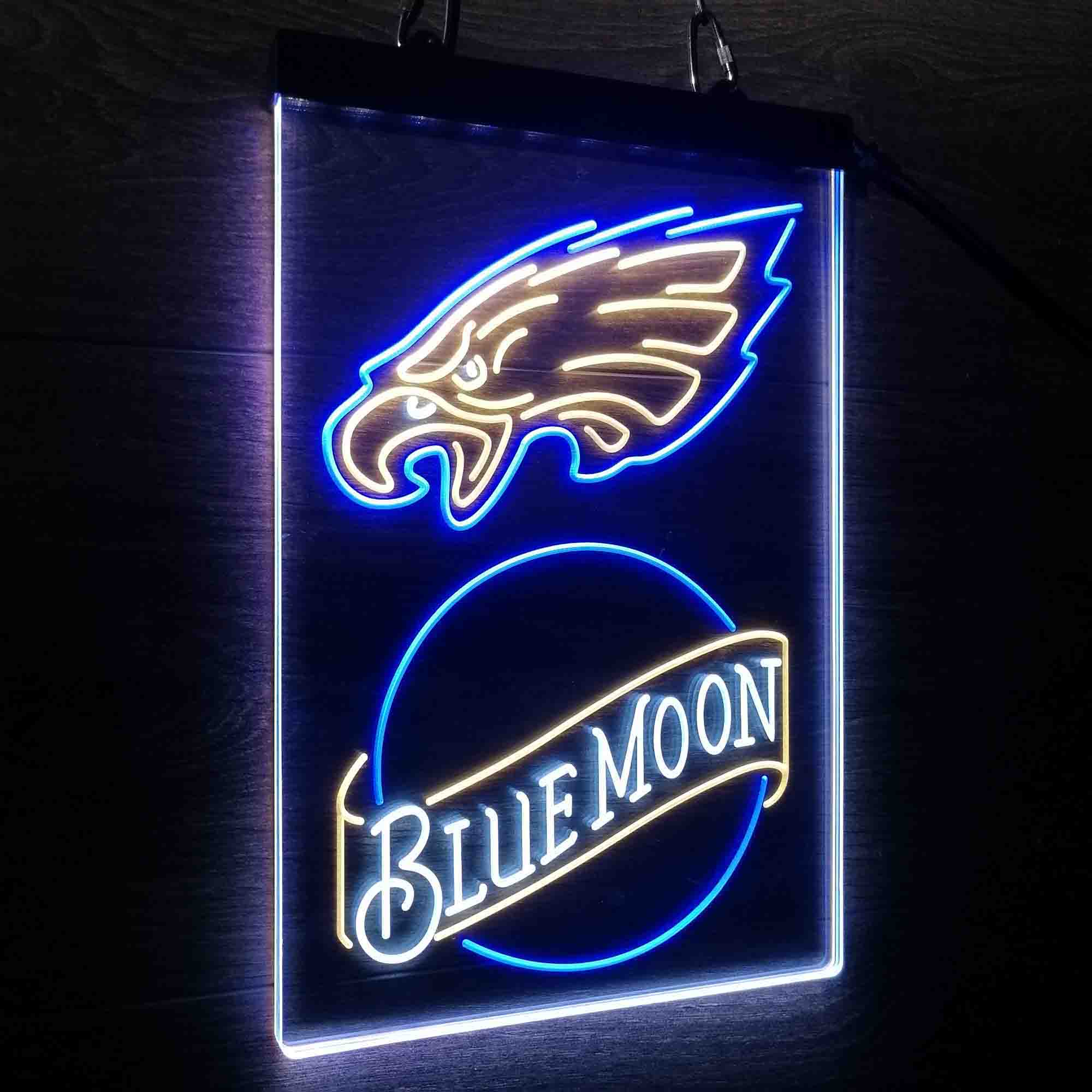 Blue Moon Bar Philadelphia Eagles Est. 1933 Neon LED Sign