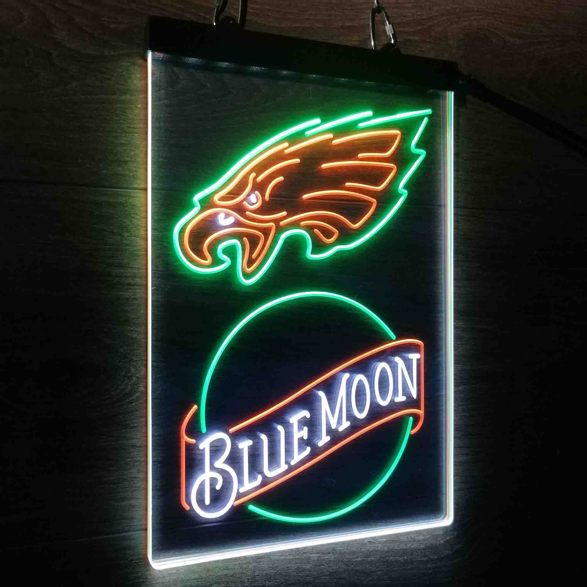 Blue Moon Bar Philadelphia Eagles Est. 1933 Neon LED Sign