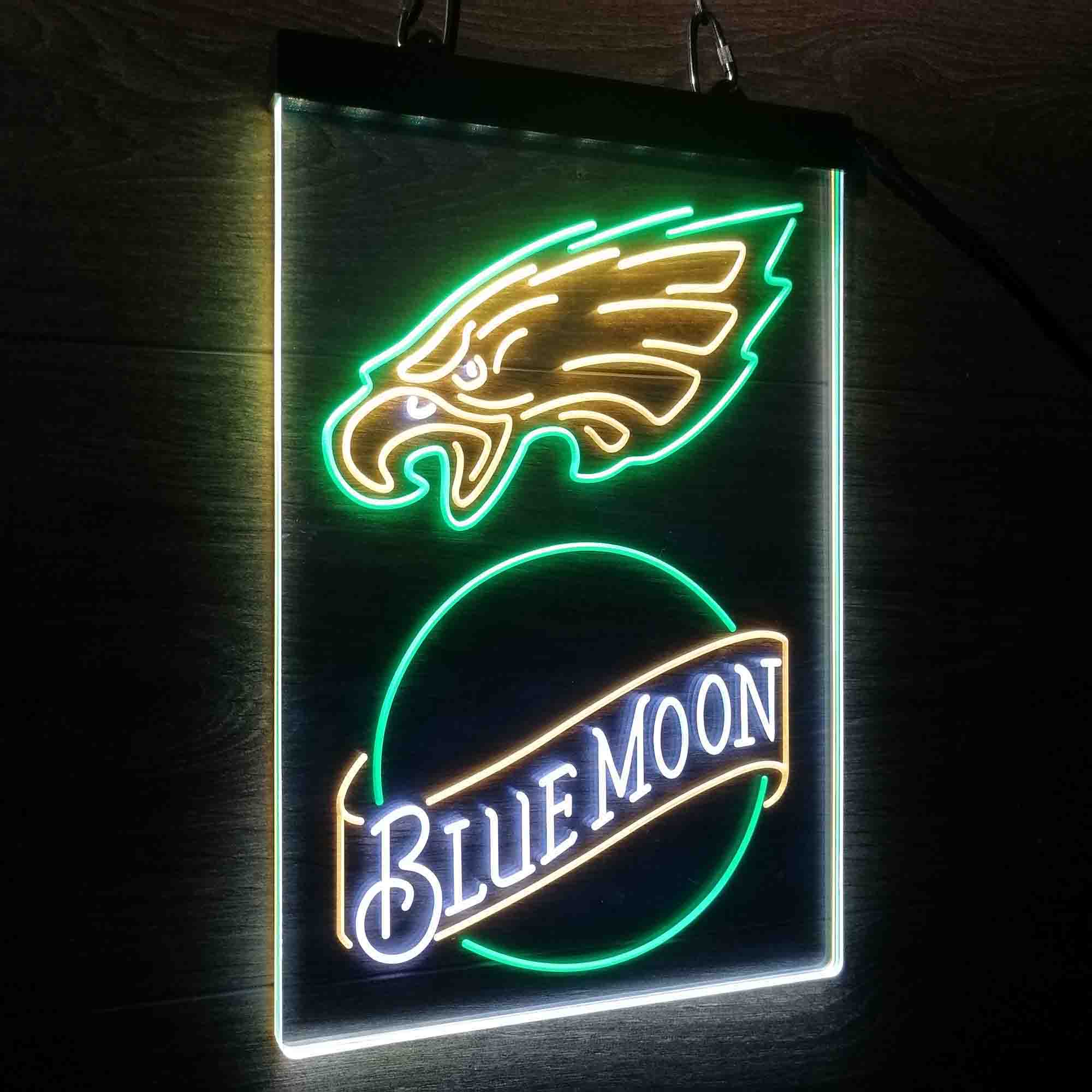 Blue Moon Bar Philadelphia Eagles Est. 1933 Neon LED Sign