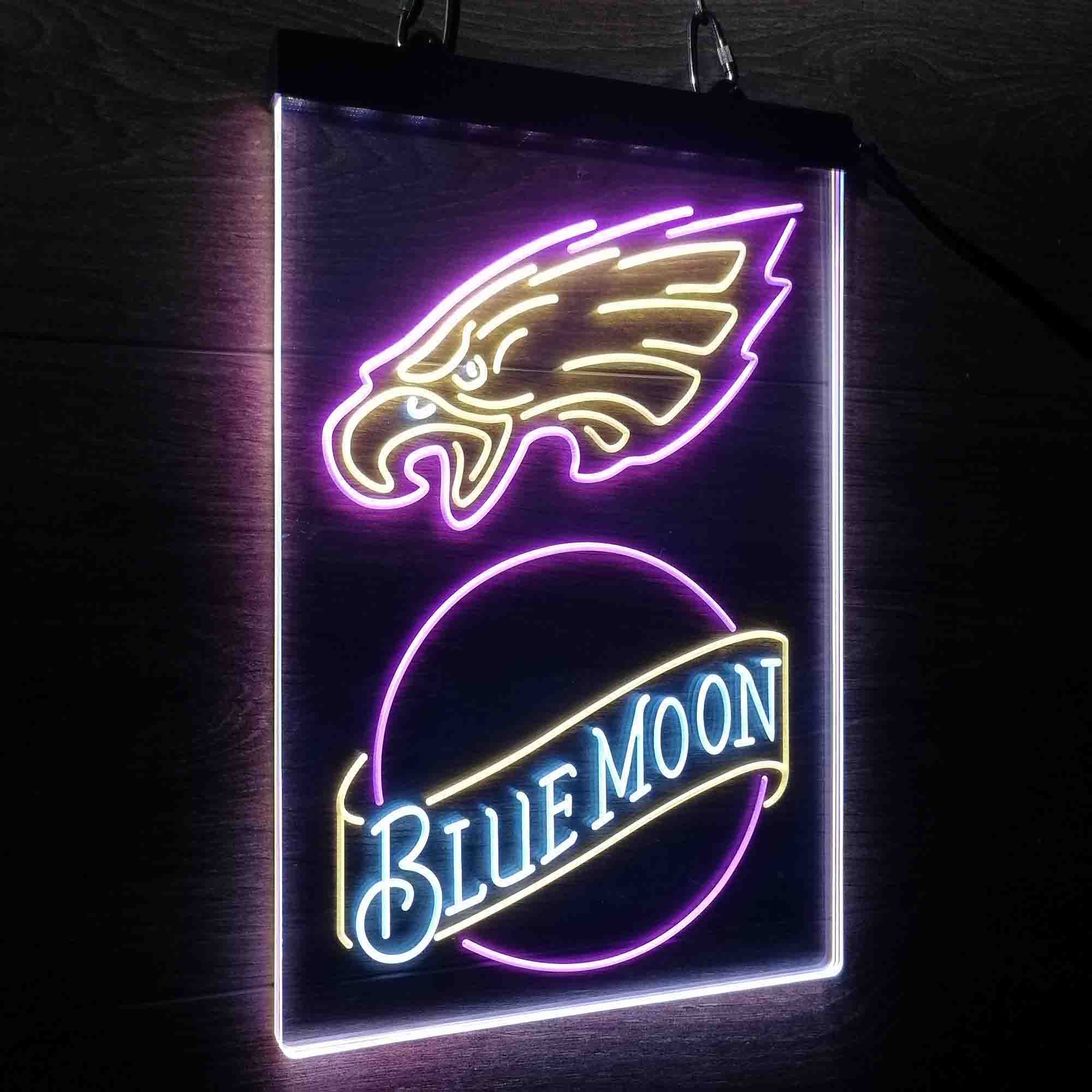 Blue Moon Bar Philadelphia Eagles Est. 1933 Neon LED Sign