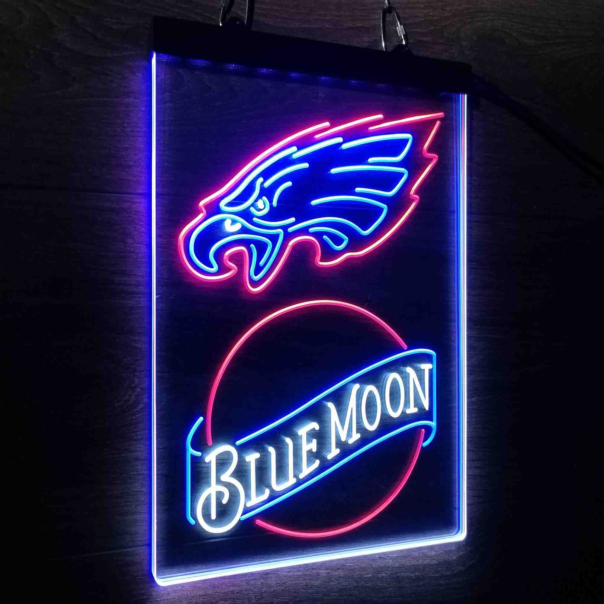 Blue Moon Bar Philadelphia Eagles Est. 1933 Neon LED Sign