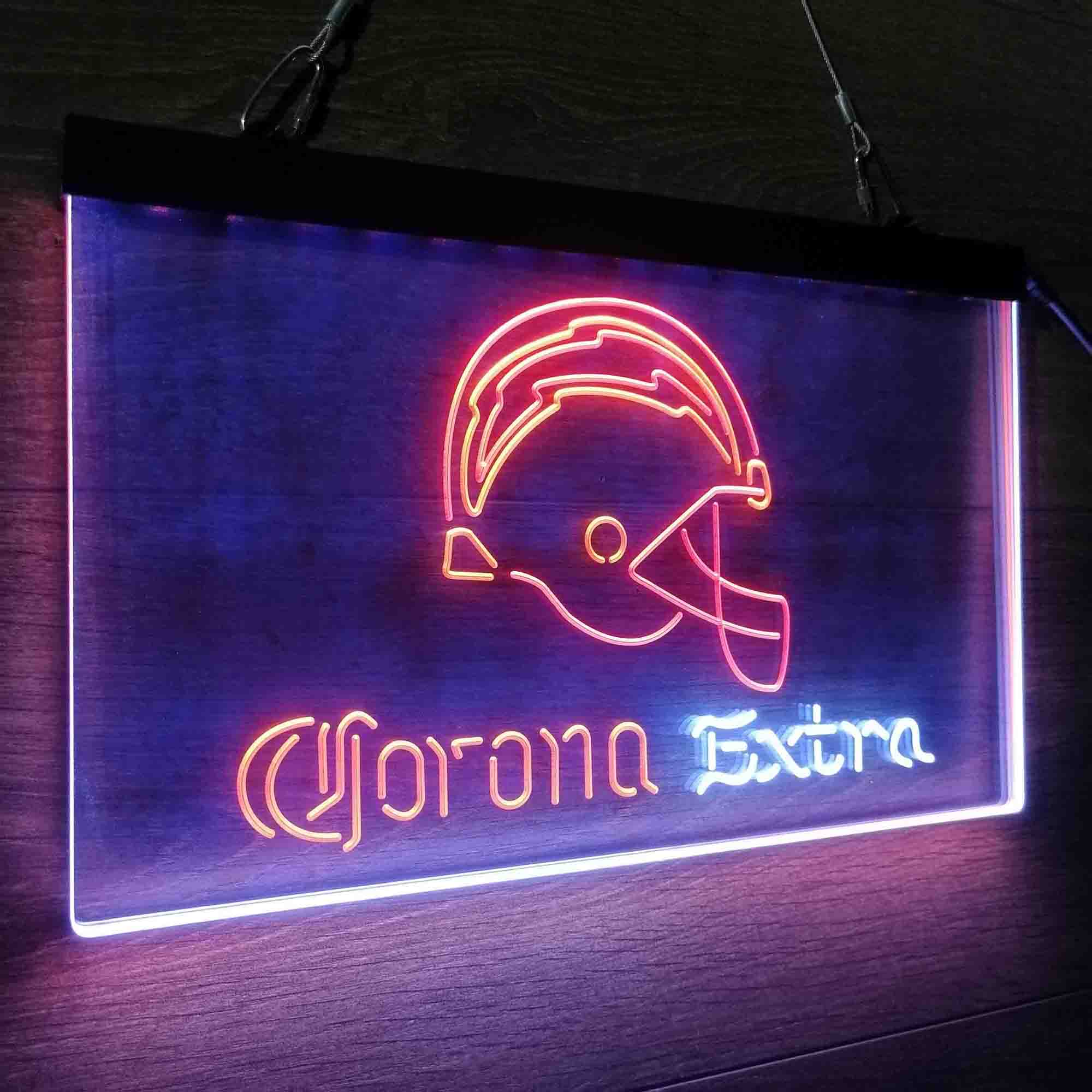 Corona Extra Bar Los Angeles Chargers Neon LED Sign 3 Colors