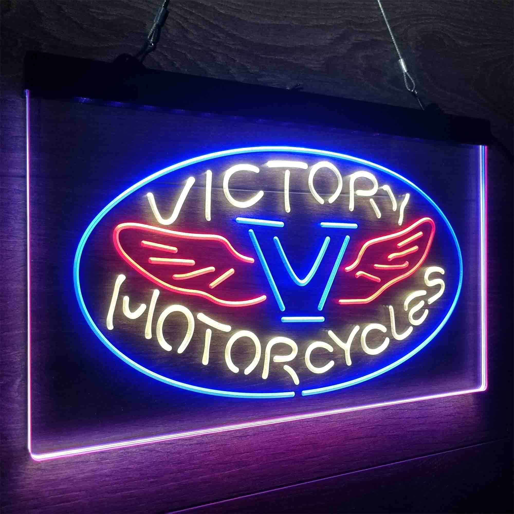 Victory Motorcycles Club Neon LED Sign 3 Colors