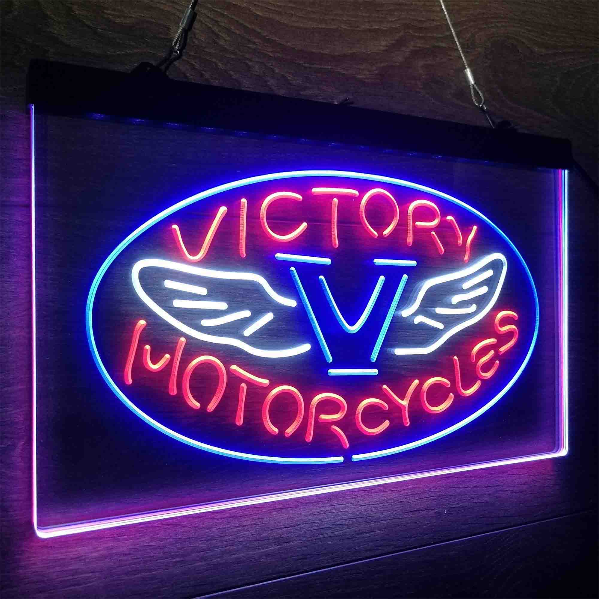 Victory Motorcycles Club Neon LED Sign 3 Colors