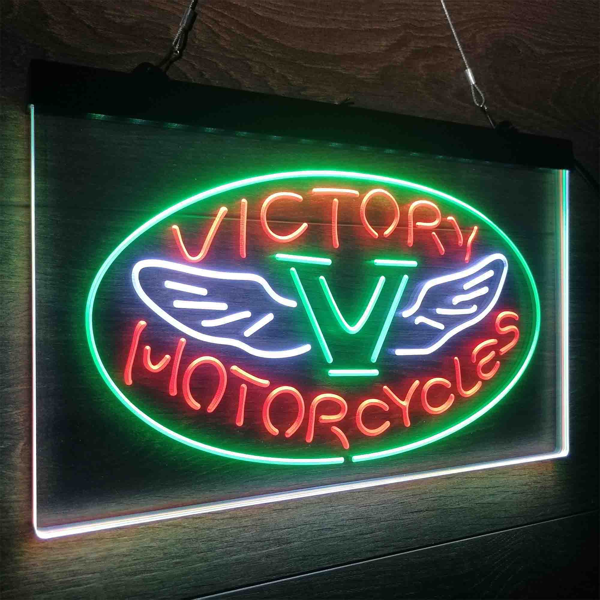 Victory Motorcycles Club Neon LED Sign 3 Colors