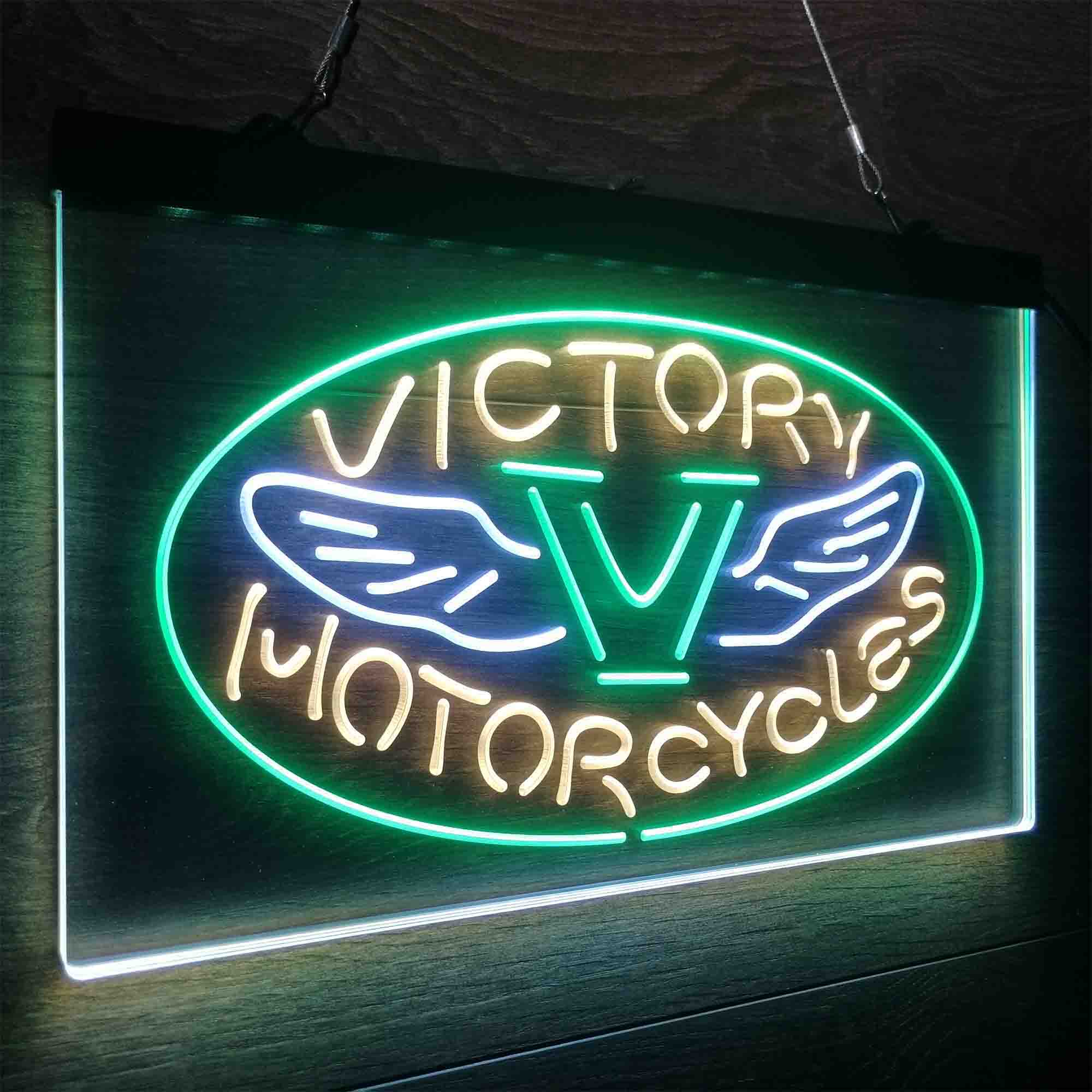 Victory Motorcycles Club Neon LED Sign 3 Colors